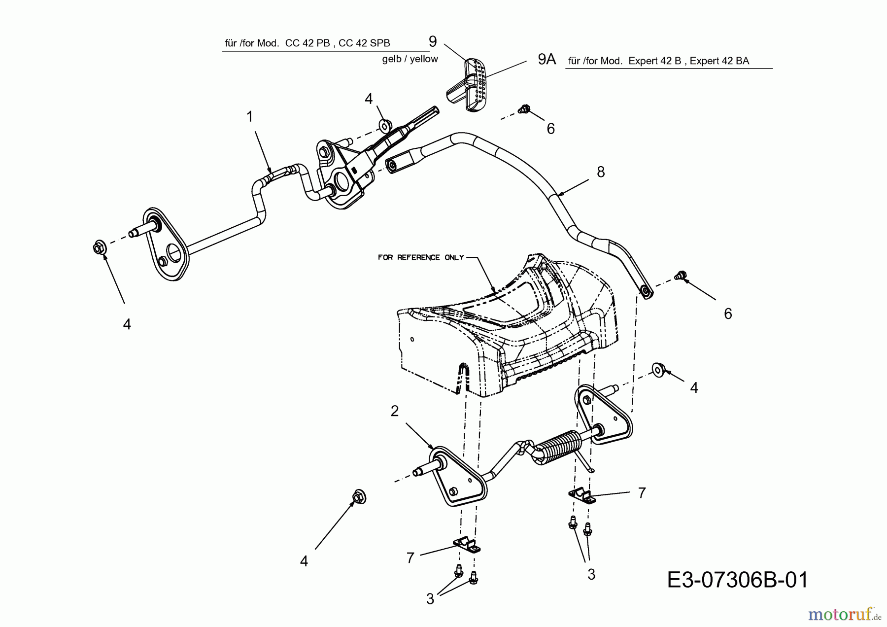  Wolf-Garten Motormäher Expert 42 B 11A-H65E650  (2013) Höhenverstellung