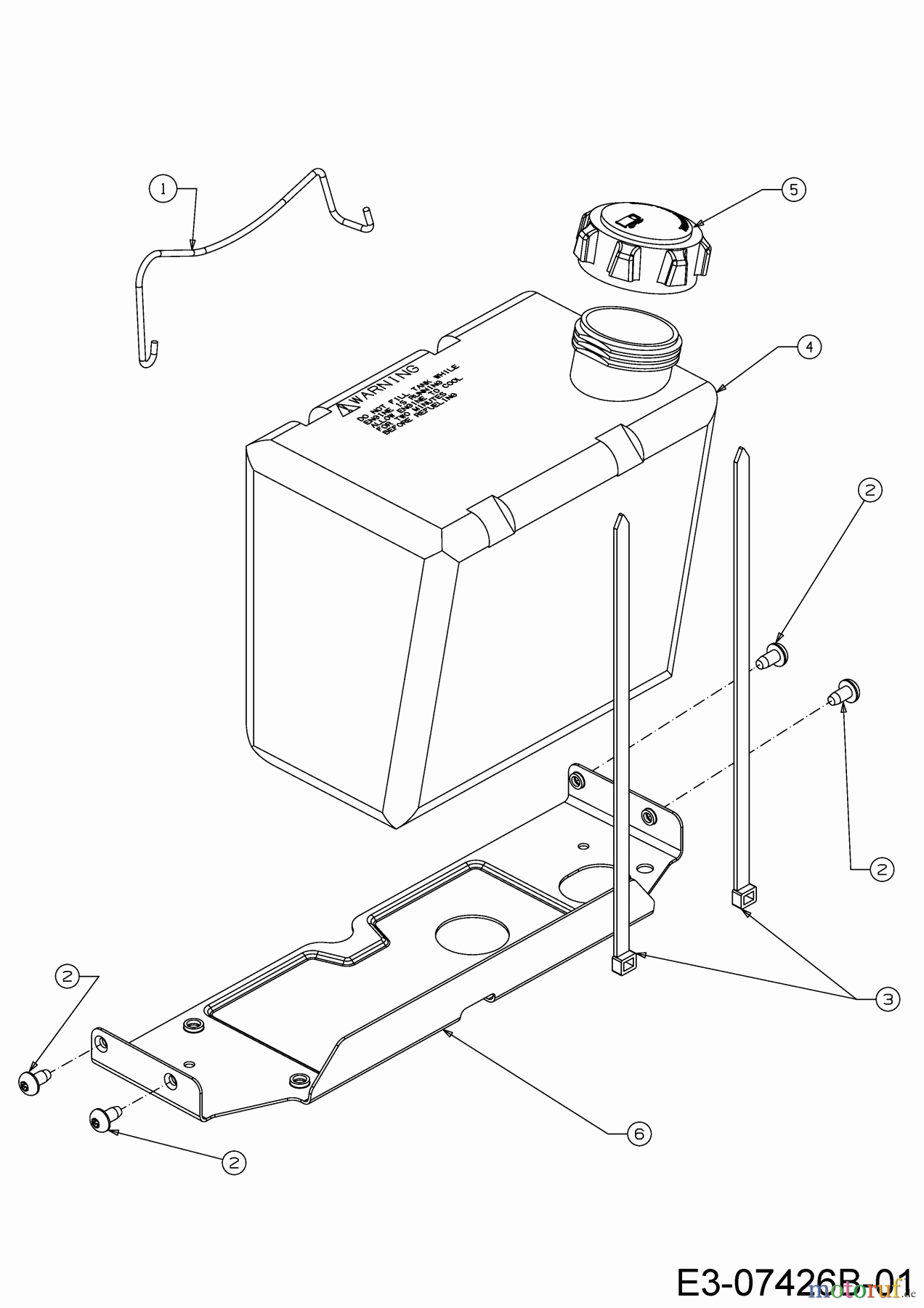  Cub Cadet Rasentraktoren LT2 NS96 13I279DF603  (2017) Tank