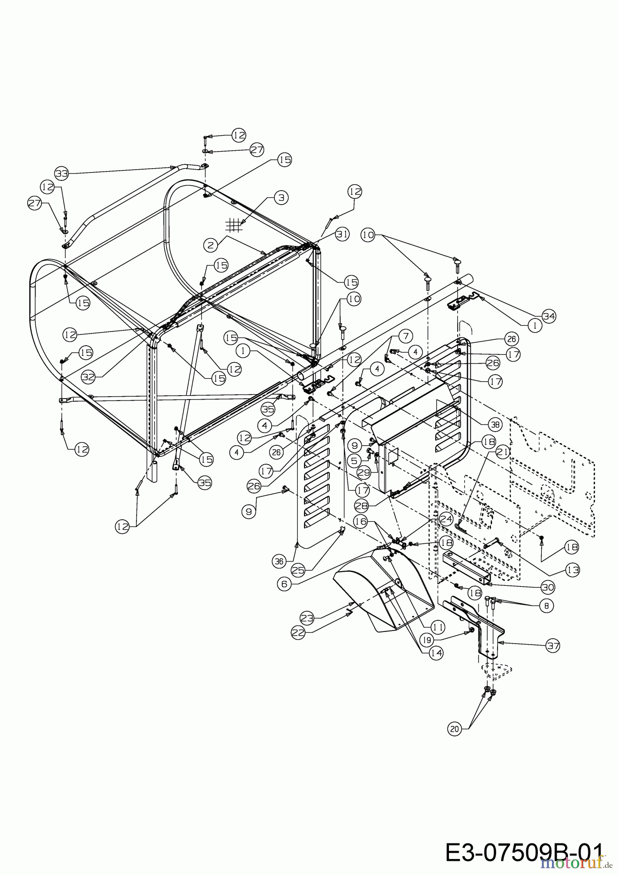  Gartenland Rasentraktoren GL 12.5/76 T 13HH77GC640  (2017) Grasfangeinrichtung