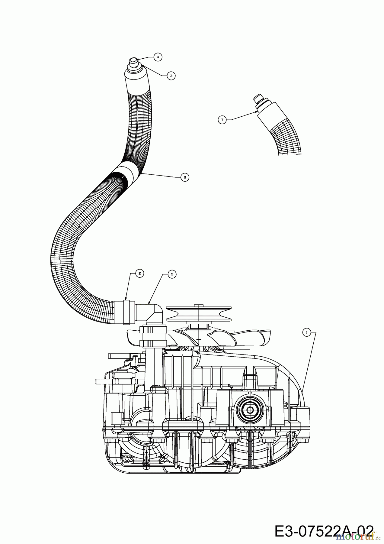  Gutbrod Rasentraktoren GLX 105 RHL-SK 13CF51GN690  (2012) Entlüftungsschlauch, Hydrostat