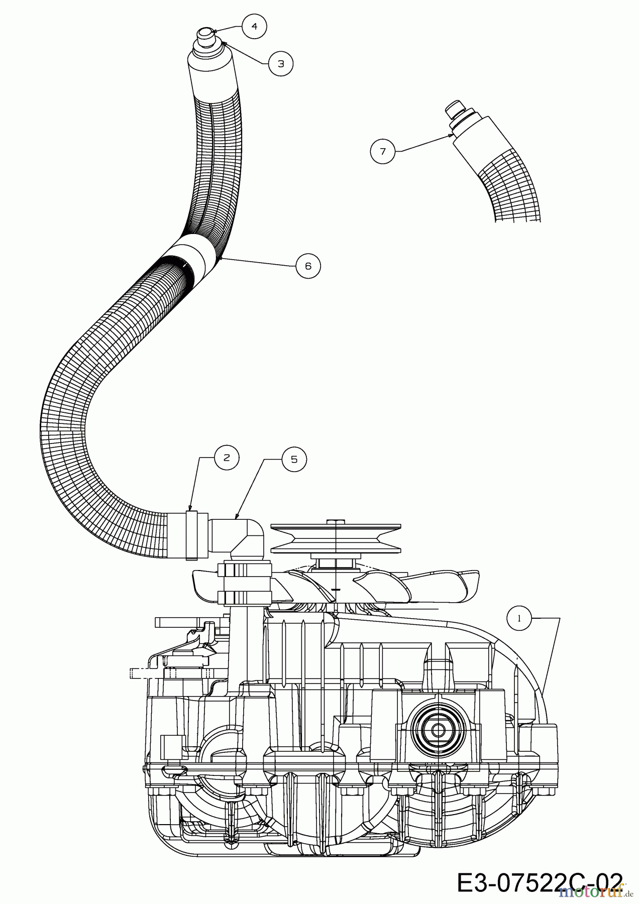  Gartenland Rasentraktoren GL 13,5-92 H 13HH993E640  (2014) Entlüftungsschlauch, Hydrostat