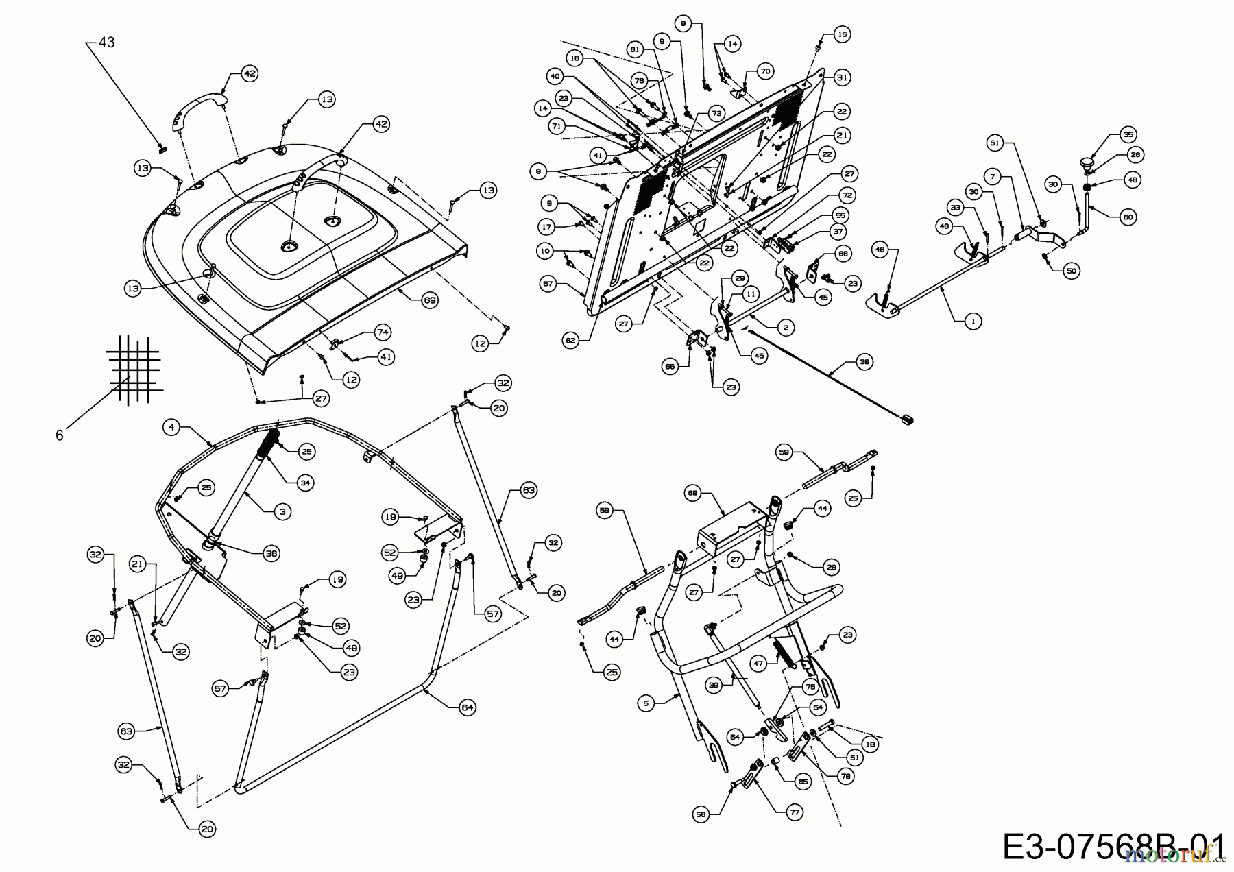  WOLF-Garten Expert Rasentraktoren Expert 105.175 A 13BD90WN650  (2014) Grasfangvorrichtung