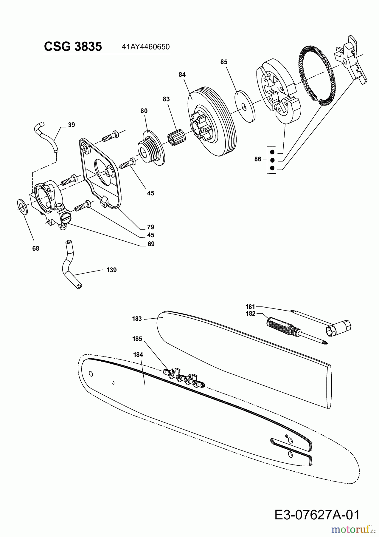  Wolf-Garten Motorkettensägen CSG 3835 41AY4460650  (2014) Schwert