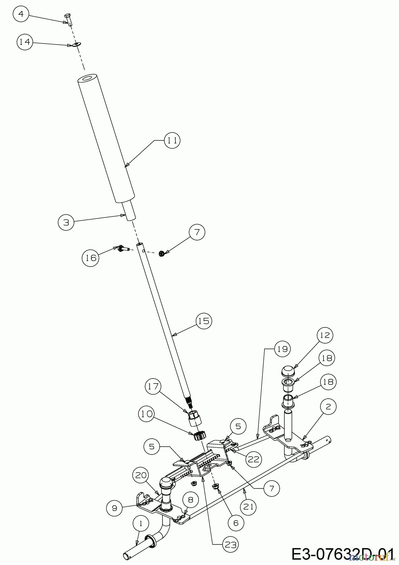  Wolf-Garten Rasentraktoren RDE 60 M 13A326SC650M  (2017) Lenkung
