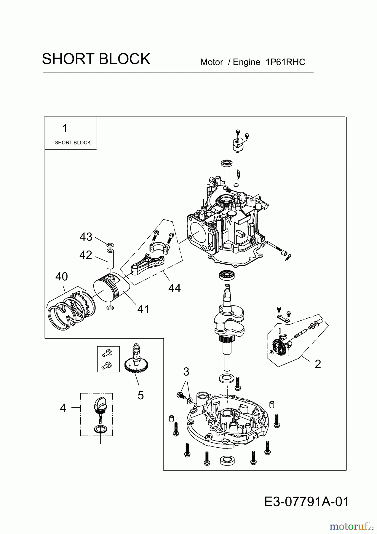  MTD-Motoren Vertikal 1P61RHC 752Z1P61RHC  (2015) Rumpfmotor