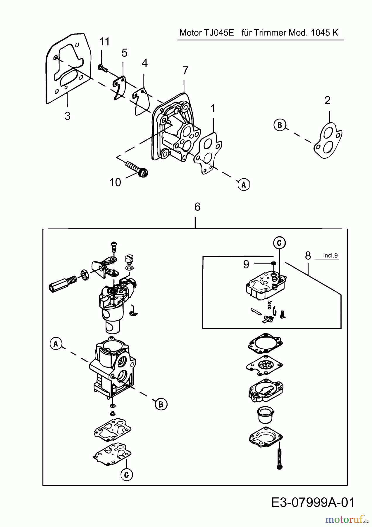  Cub Cadet Motorsensen CC 745 41ADC74G330  (2015) Vergaser