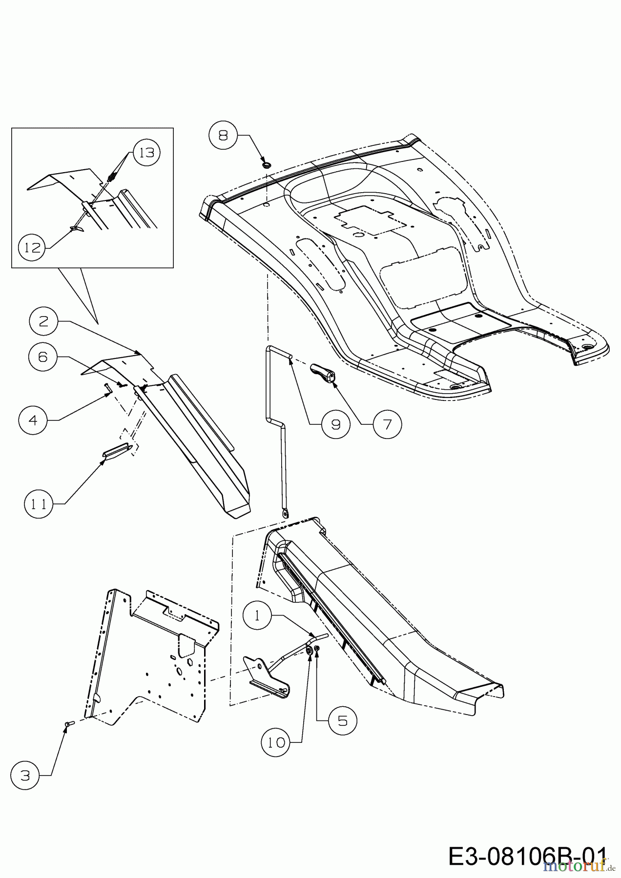  Cub Cadet Rasentraktoren CC 1019 HN 13HJ91AN603  (2015) Reinigungsklappe