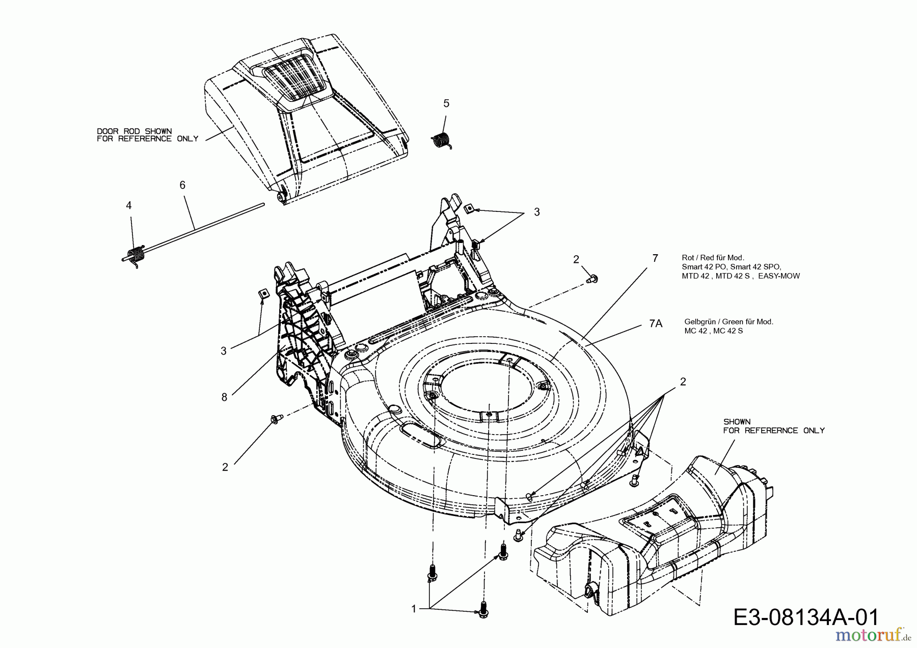  Mastercut Motormäher mit Antrieb MC 42 S 12A-LAM8659  (2013) Mähwerksgehäuse