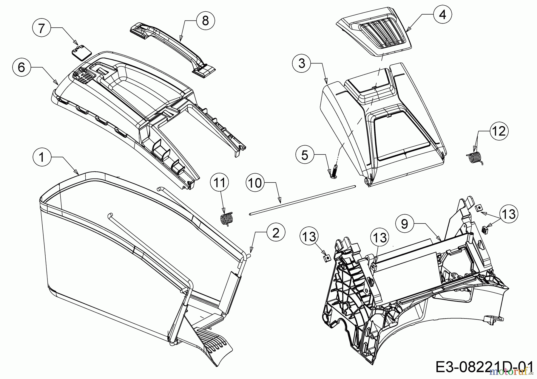  MTD Motormäher mit Antrieb Advance 53 SPKVHW 12AKPN7D600  (2018) Grasfangsack, Heckklappe, Leitstück hinten