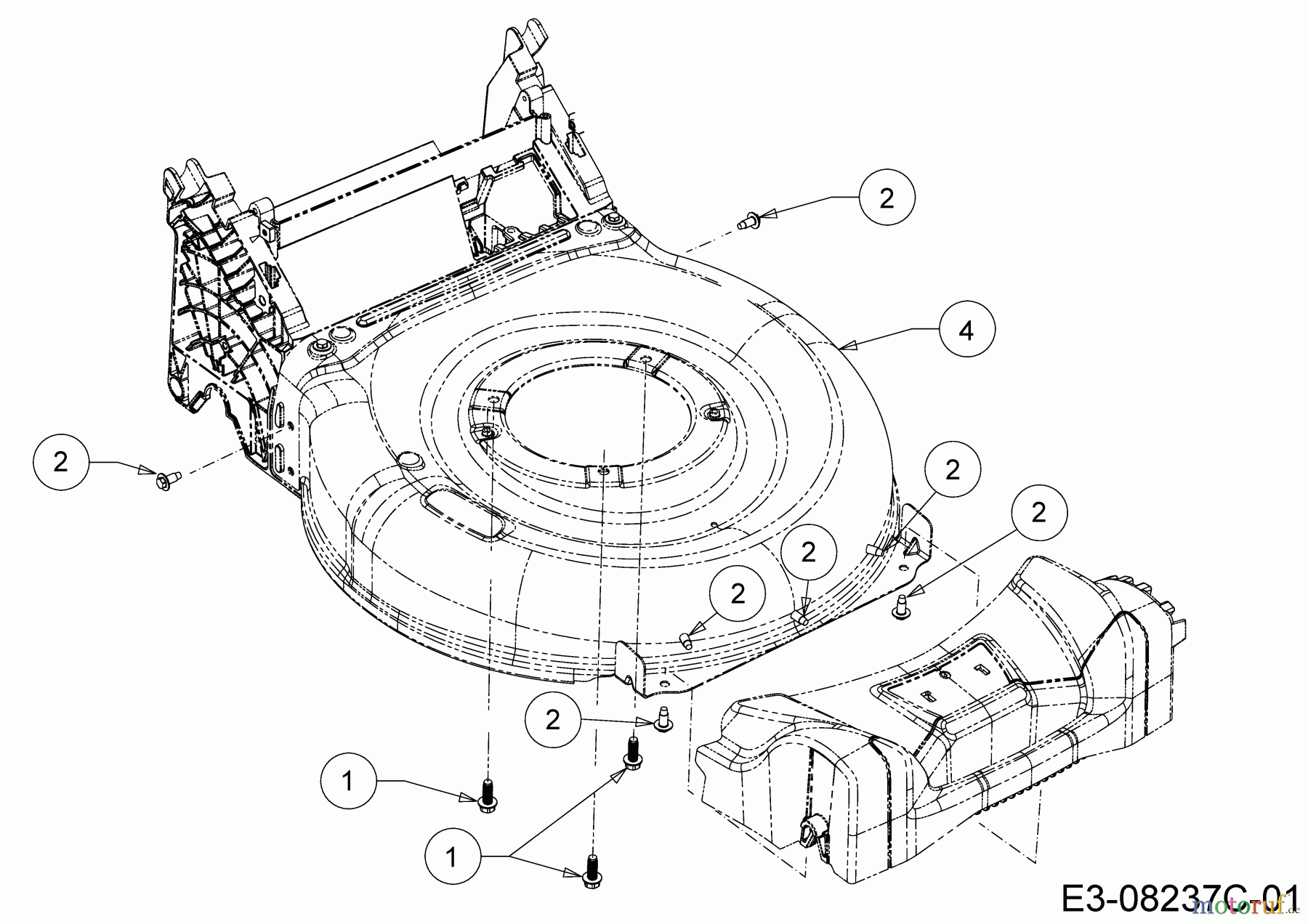  MTD Motormäher mit Antrieb SP 53 HWK 12C-PD7D600  (2018) Mähwerksgehäuse