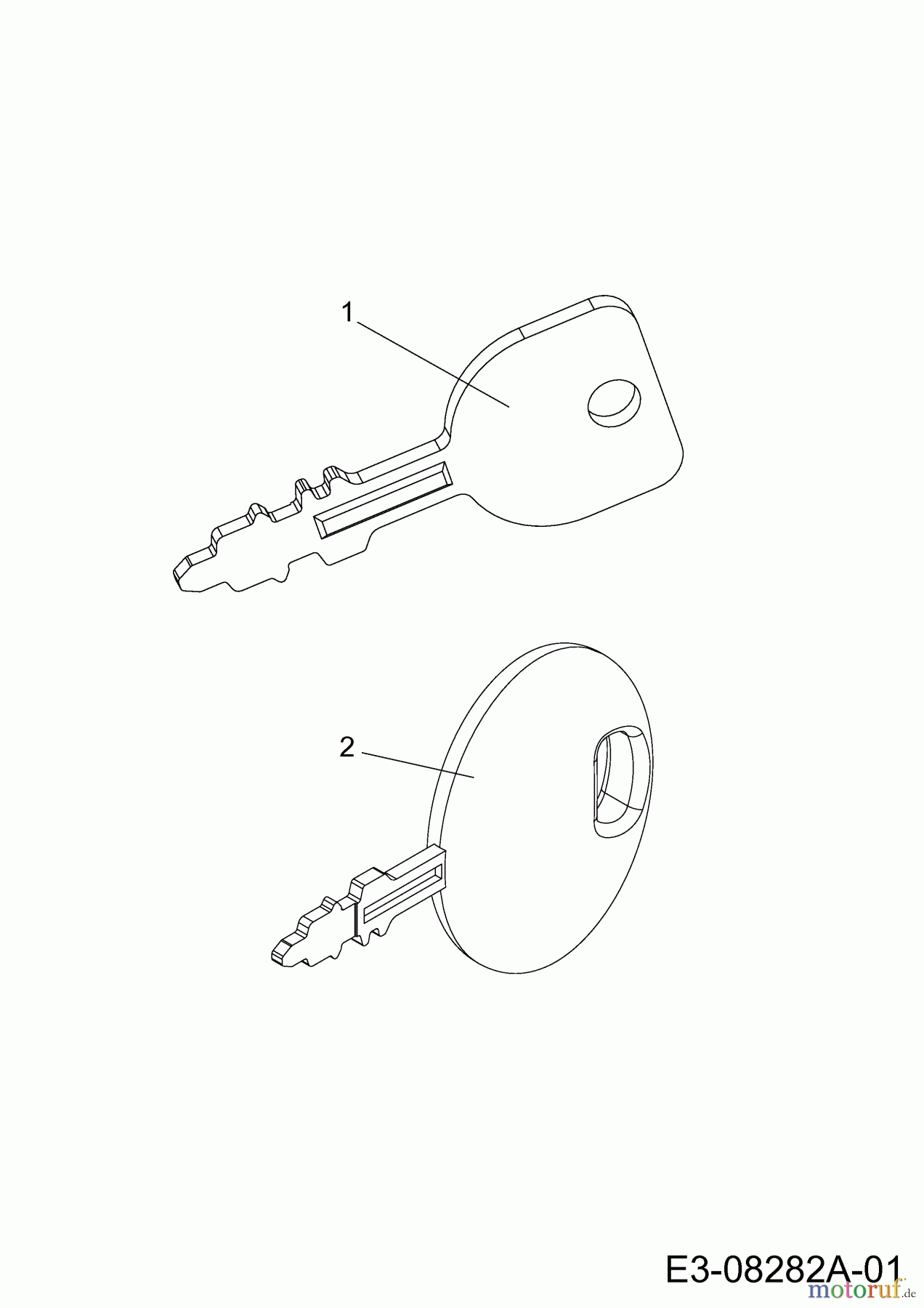  Troy-Bilt Rasentraktoren TB 106 K 13AQA1KR309  (2018) Zündschlüssel