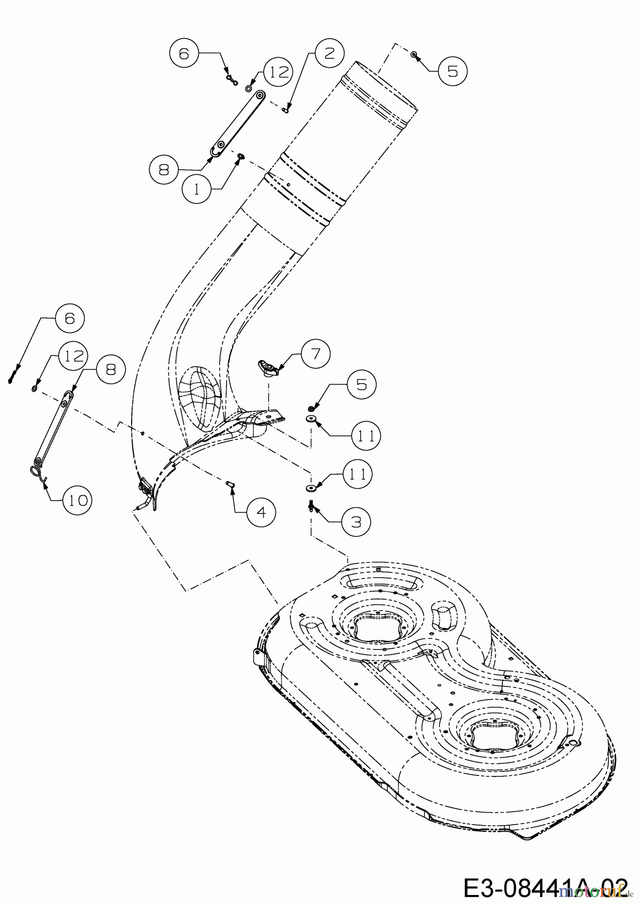  MTD Zubehör Zubehör Zero Turn Grasfangvorrichtung für RZT 42 19B70020OEM  (2014) Befestigung Auswurfschacht