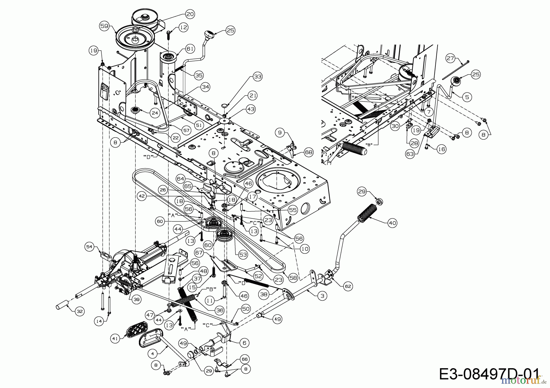  Troy-Bilt Rasentraktoren TB 46 Automatic 13AL78KT309  (2017) Fahrantrieb