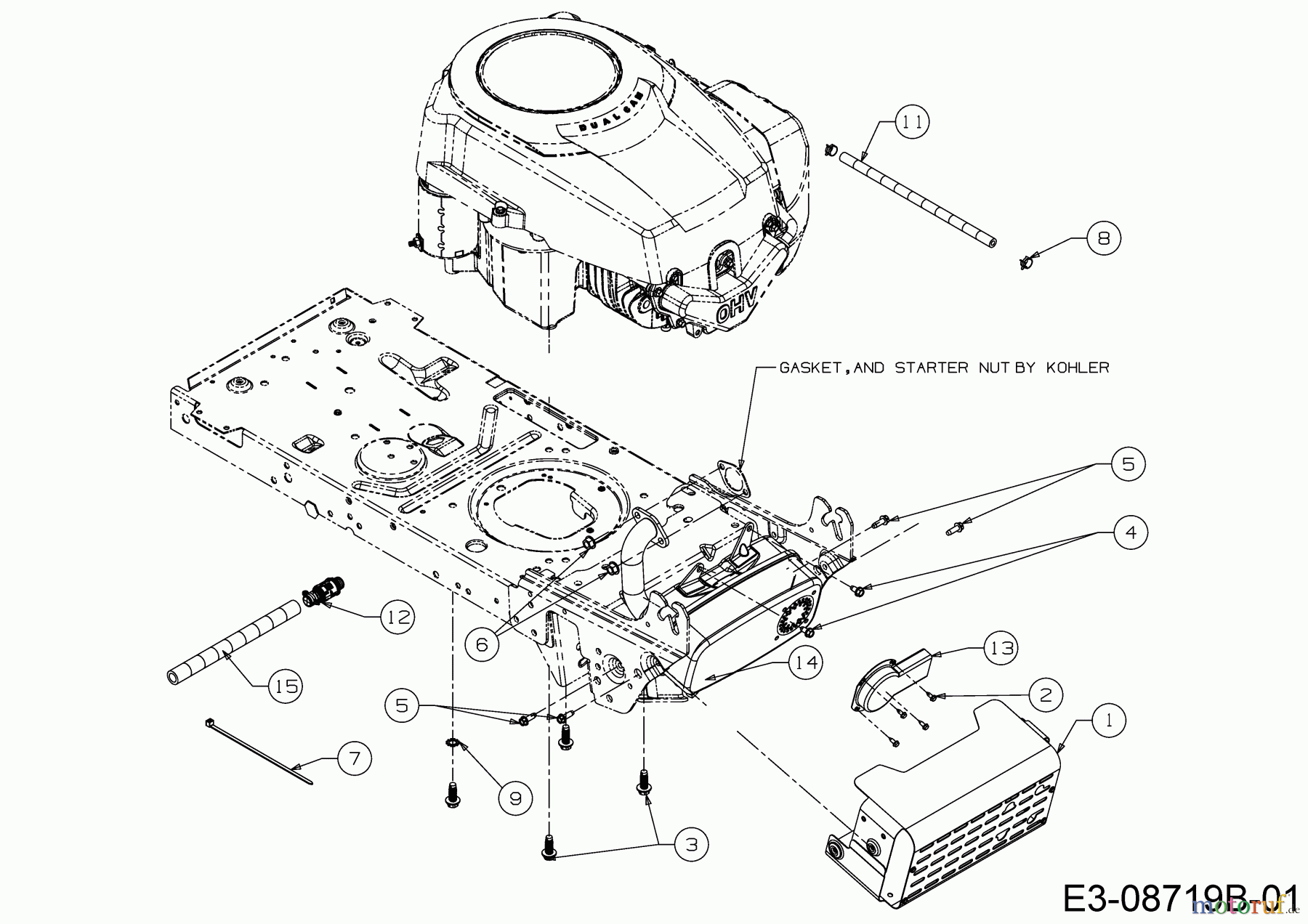  Troy-Bilt Rasentraktoren Horse XP 46 13AX79KT309  (2017) Motorzubehör