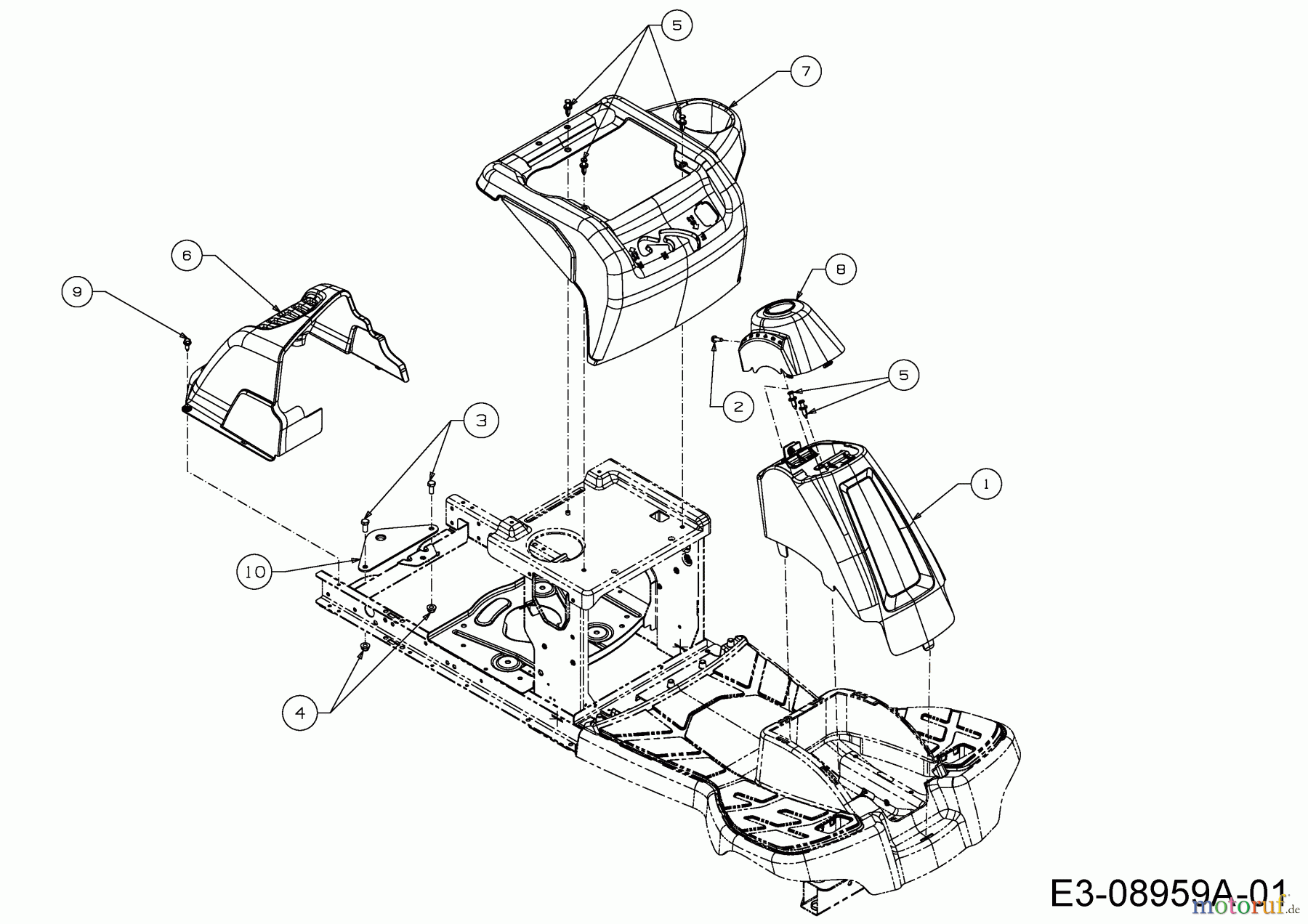  Cmi Rasentraktoren 60 SDE 13A326JC620  (2017) Verkleidungen