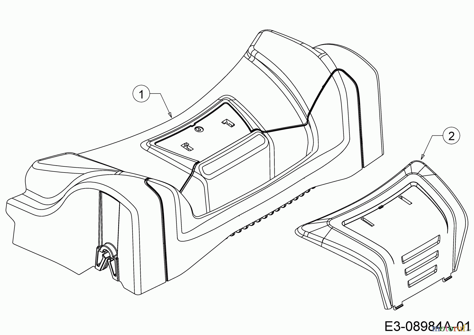  MTD Motormäher mit Antrieb LMEX 53 K 12B-PH7D682  (2017) Abdeckung Vorderachse