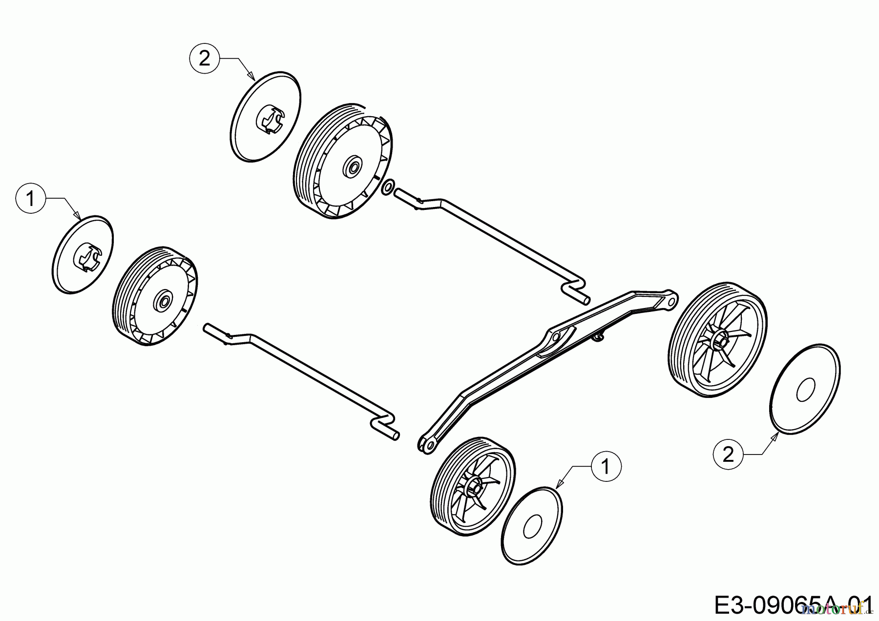  WOLF-Garten Expert Elektromäher Expert 34 E 18CWF1S-C50  (2016) Radkappen