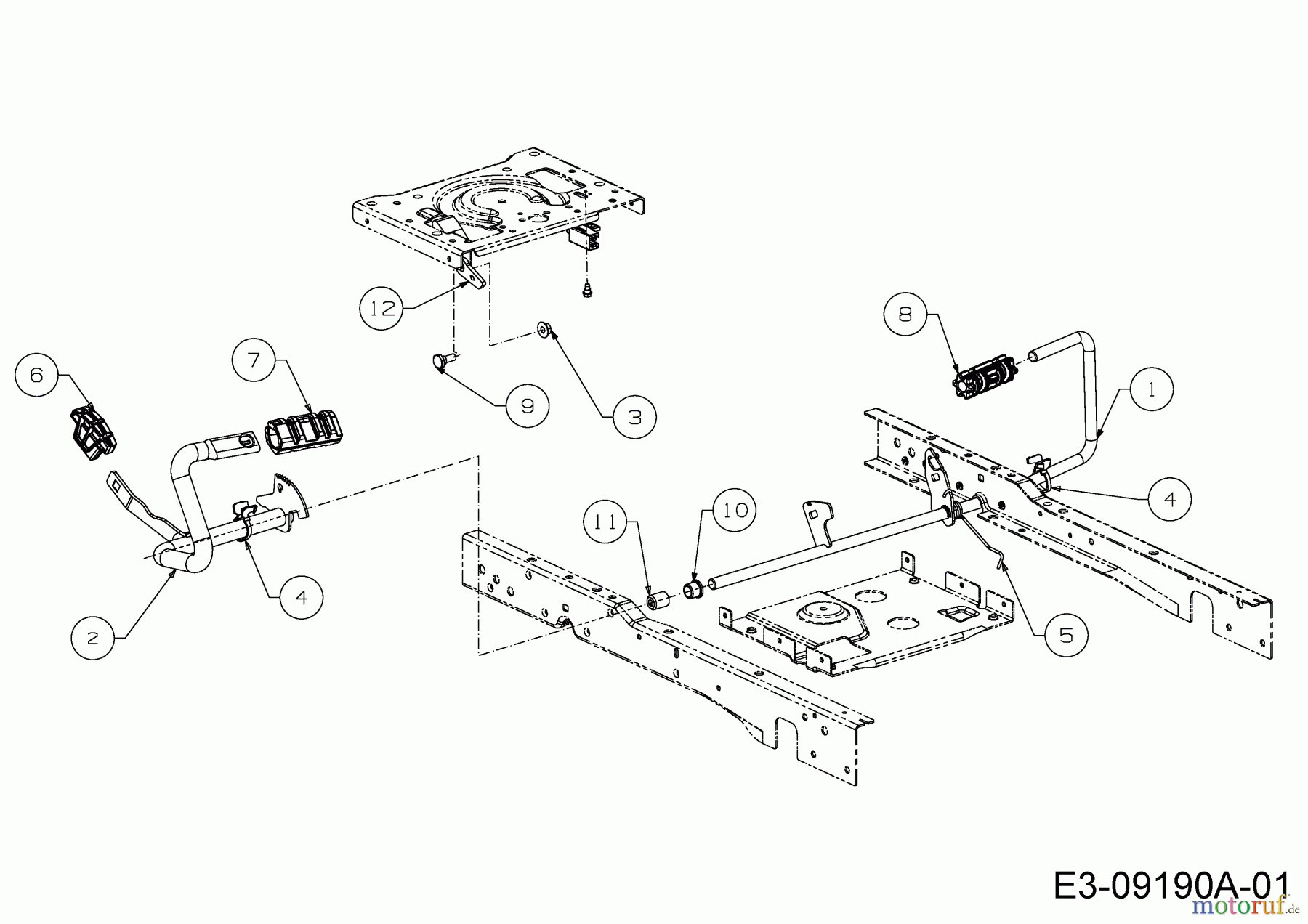  Cub Cadet Gartentraktoren XT 3 QS 127 14AIA5CQ603  (2017) Pedale