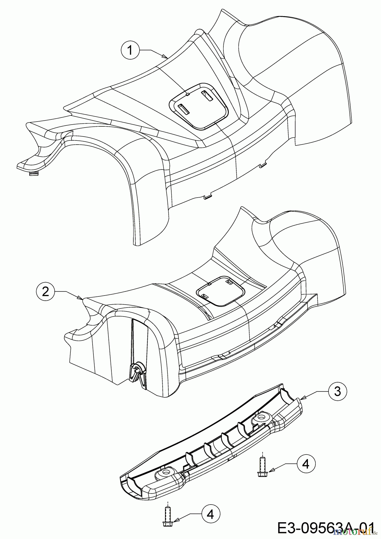  Gutbrod Motormäher mit Antrieb HB 53 AB 12ABPV5L690  (2016) Abdeckung Vorderachse