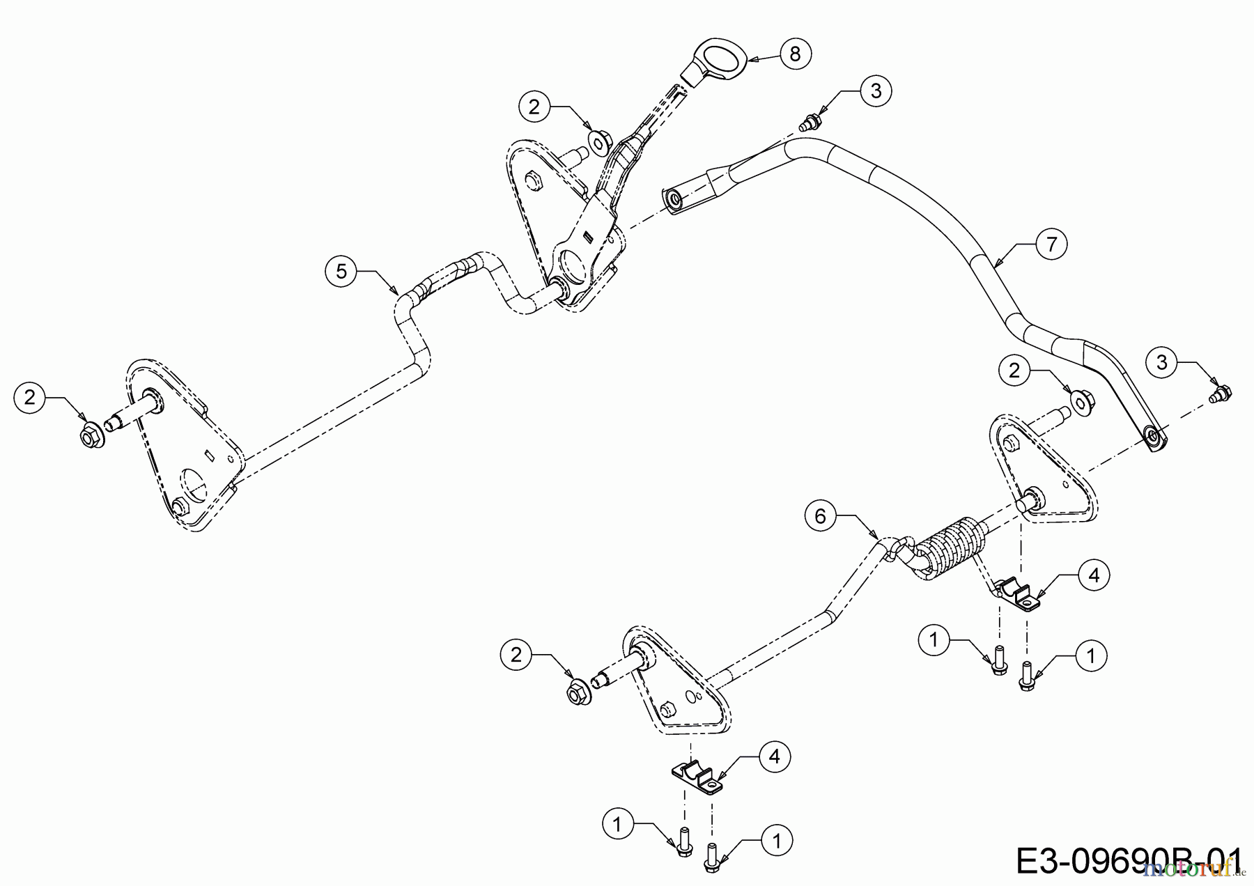  Cub Cadet Motormäher LM1 DP53 11B-PTKC603  (2018) Achshalter vorne, Achsen, Höhenverstellung