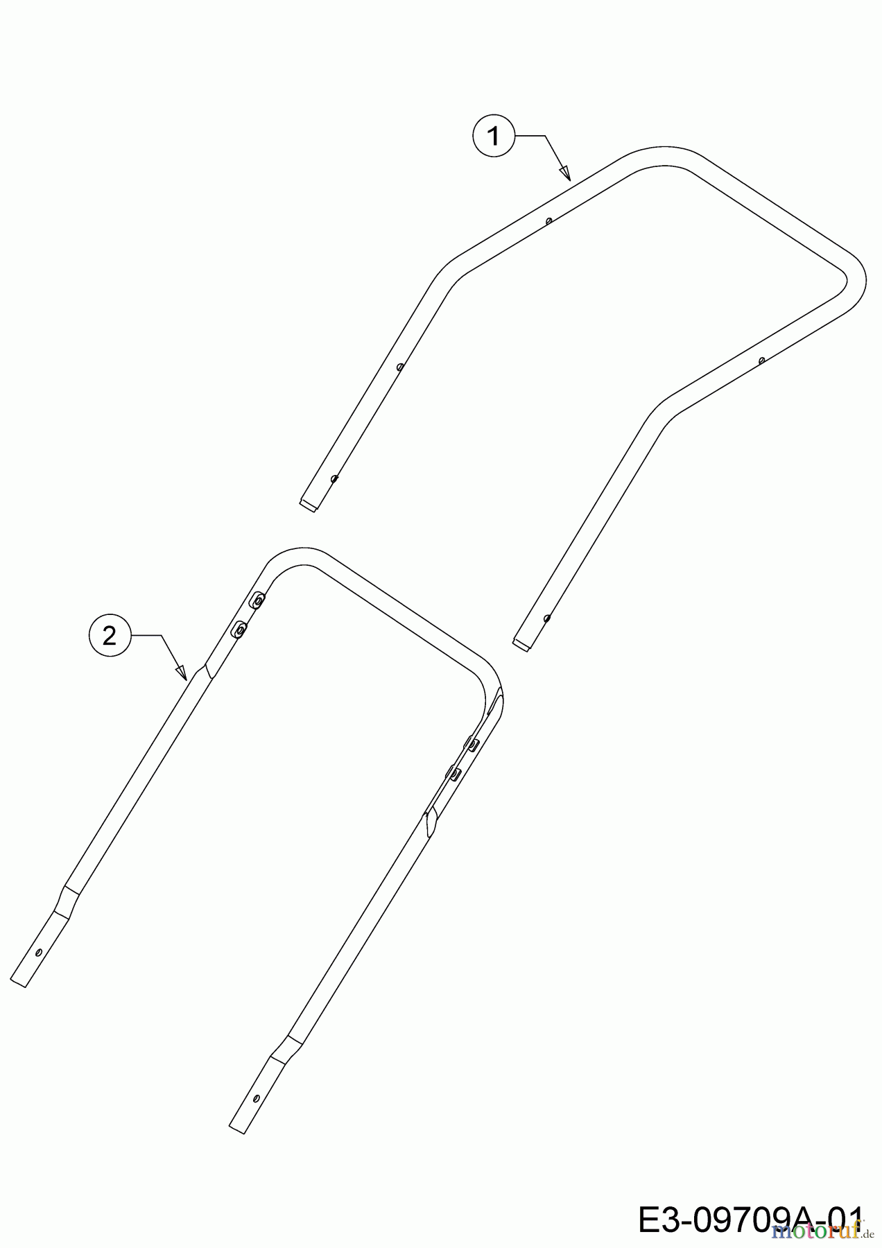  WOLF-Garten Expert Elektromäher mit Antrieb Expert 40 EA 18CRH1K-650  (2017) Holm