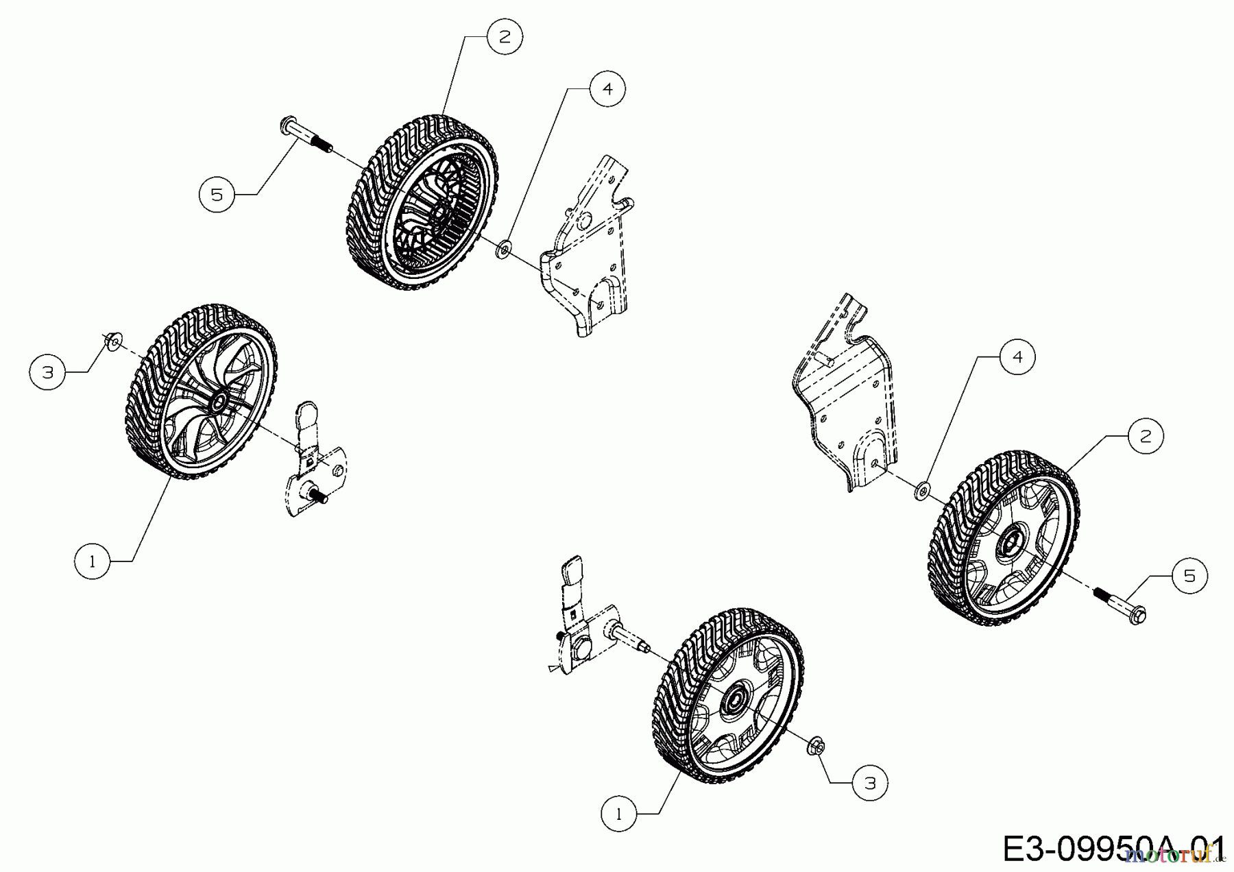  Troy-Bilt Laubsauger mit Häckselfunktion CSV 070 24A-07MP766  (2014) Räder