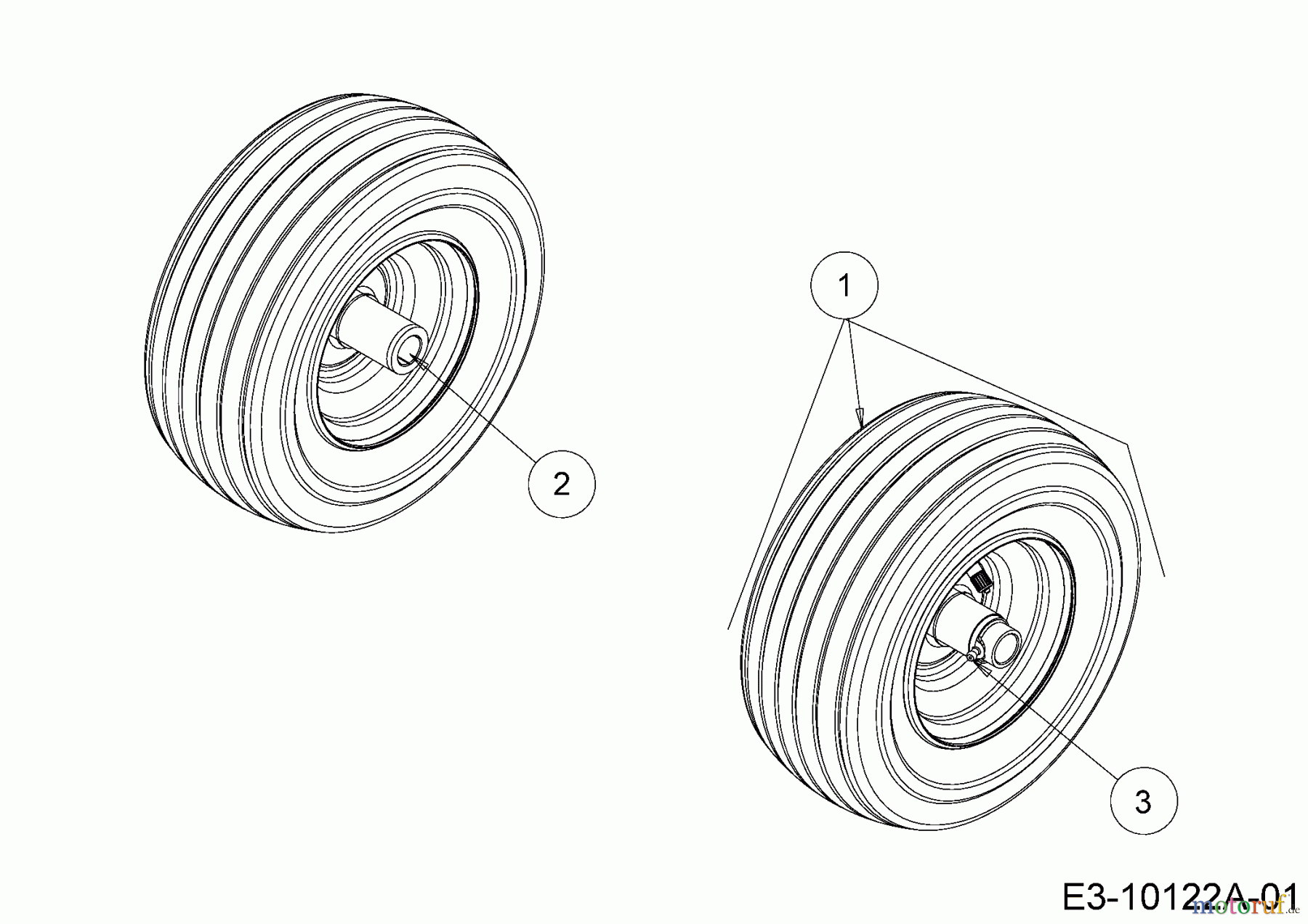  MTD Zero Turn Z 170 DH 17AMCACS678  (2017) Räder vorne 11x4