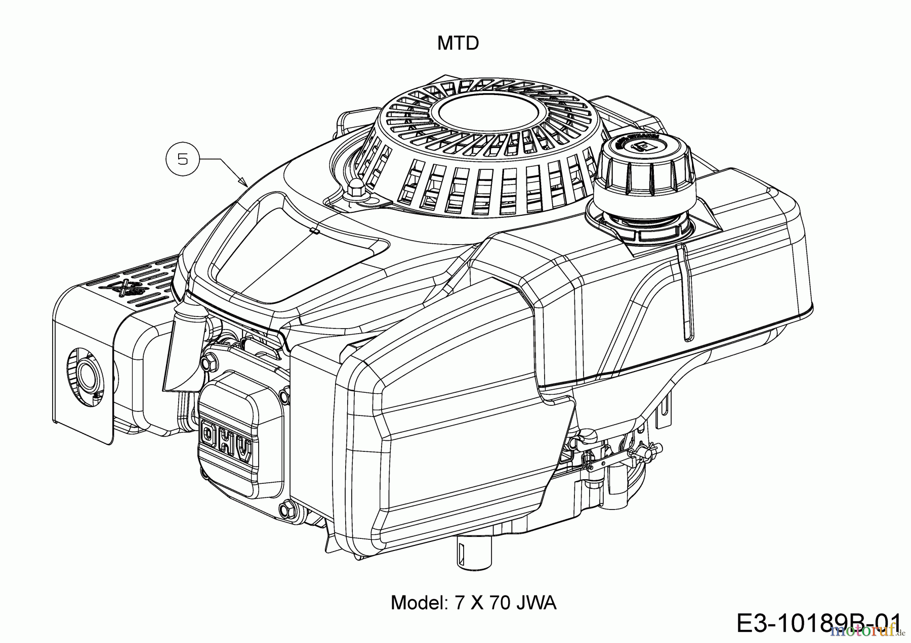  MTD Rasentraktoren Minirider 60 SDE 13AA26JC600  (2018) Motor MTD