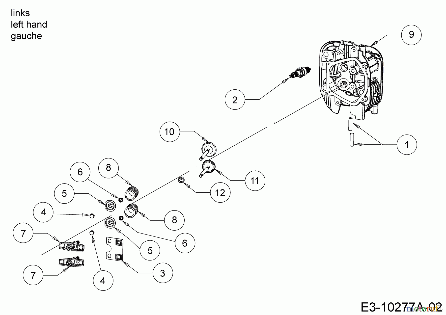  MTD-Motoren Vertikal 9Q78HU 752Z9Q78HU  (2017) Zylinderkopf links