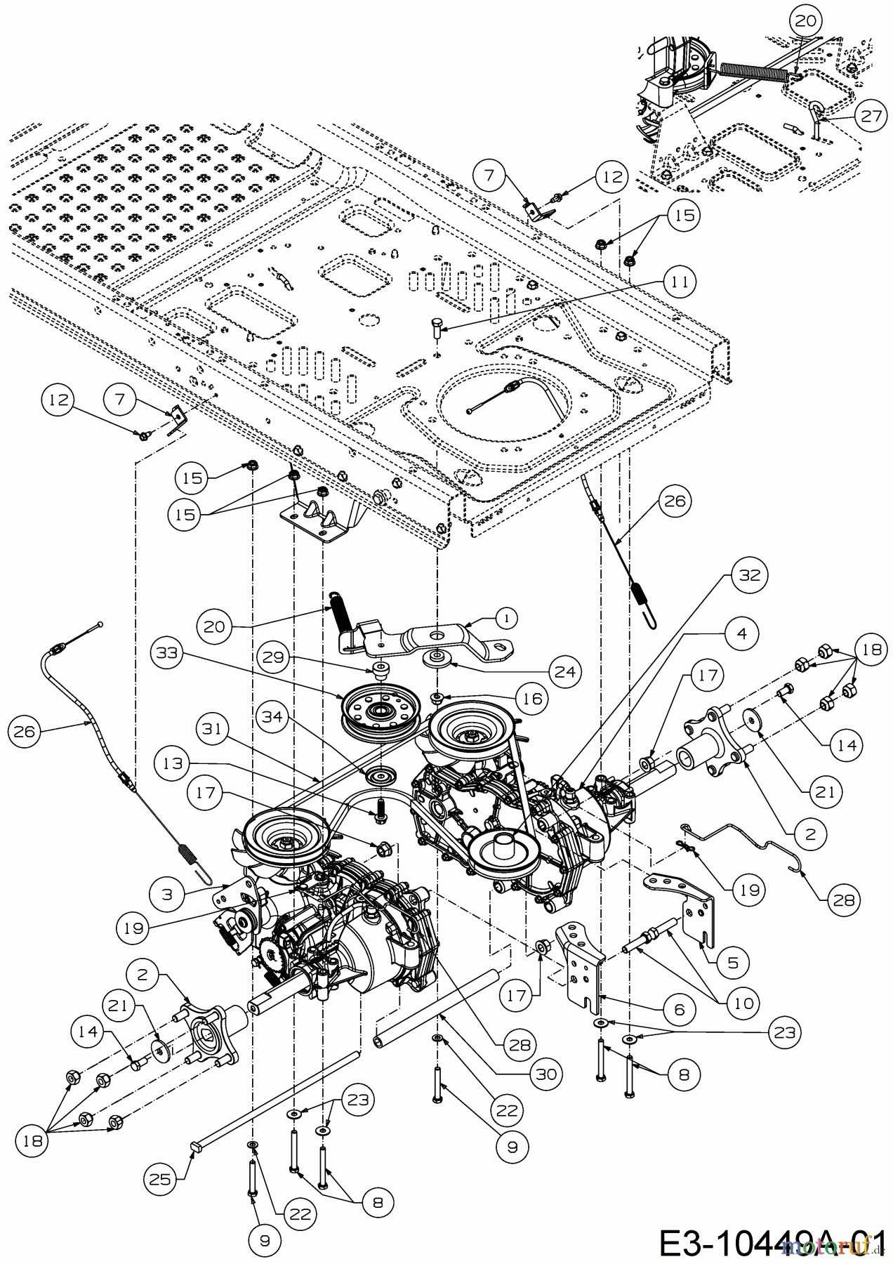  Cub Cadet Zero Turn XZ1 127 17CICACQ603  (2018) Fahrantrieb