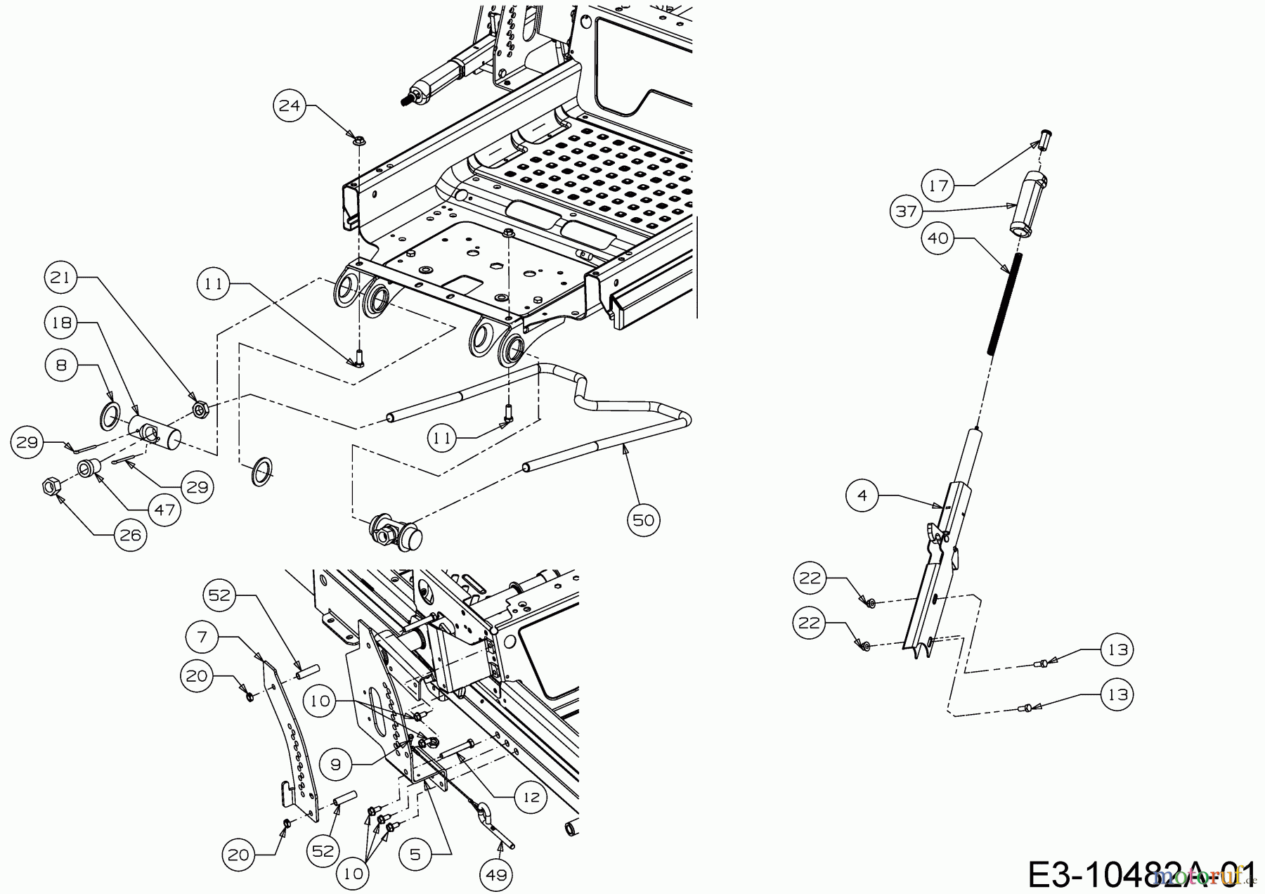  Cub Cadet Zero Turn Z1 137 53BWEFJA603  (2018) Mähwerksaushebung 1