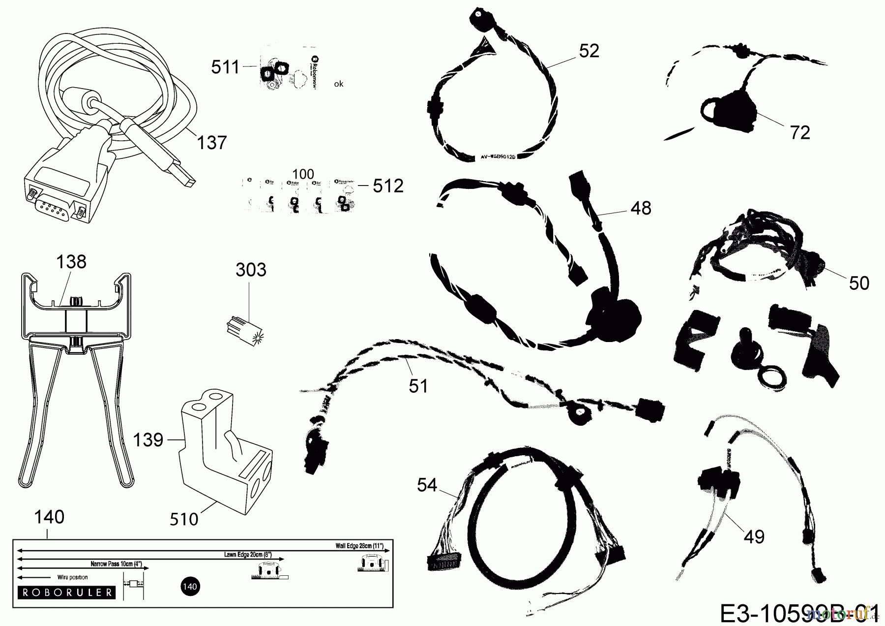  Robomow Mähroboter MS 3500 (Black) PRD6300P  (2016) Kabel, Kabelanschluß, Regensensor, Werkzeug