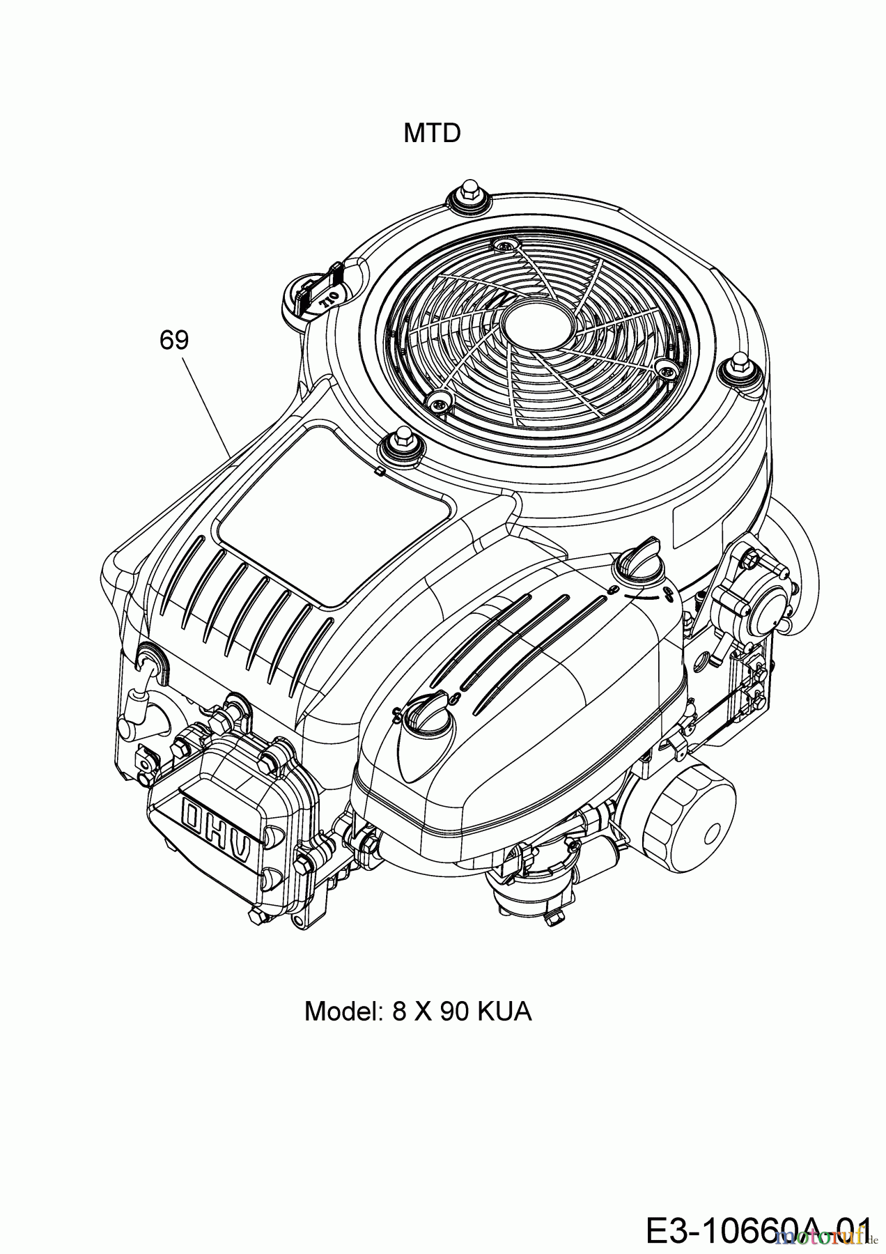  Gartenland Rasentraktoren GL 15.5/95 H 13A8A1KB640  (2018) Motor MTD