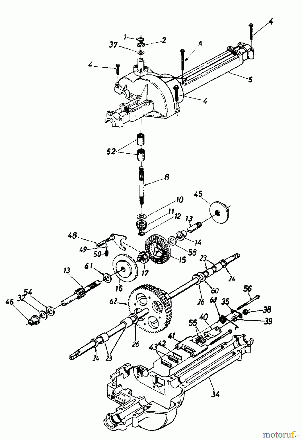  Fleurelle Rasentraktoren AM 1201 13AH663G619  (1998) Getriebe