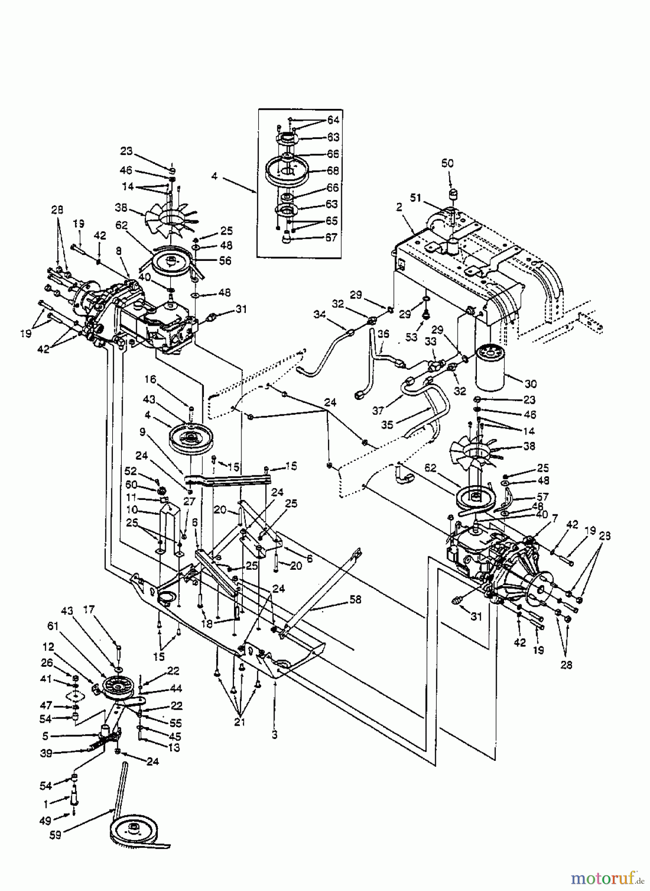  Cub Cadet Zero Turn Z 54 53CA1B6K603  (2000) Fahrantrieb