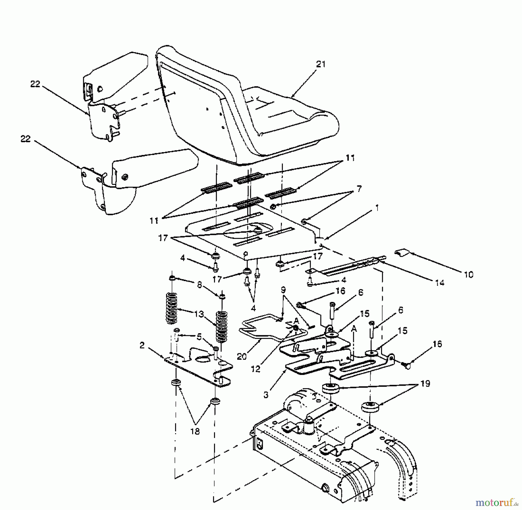  White Zero Turn 48-Z 53BA1A6M679  (1998) Sitz