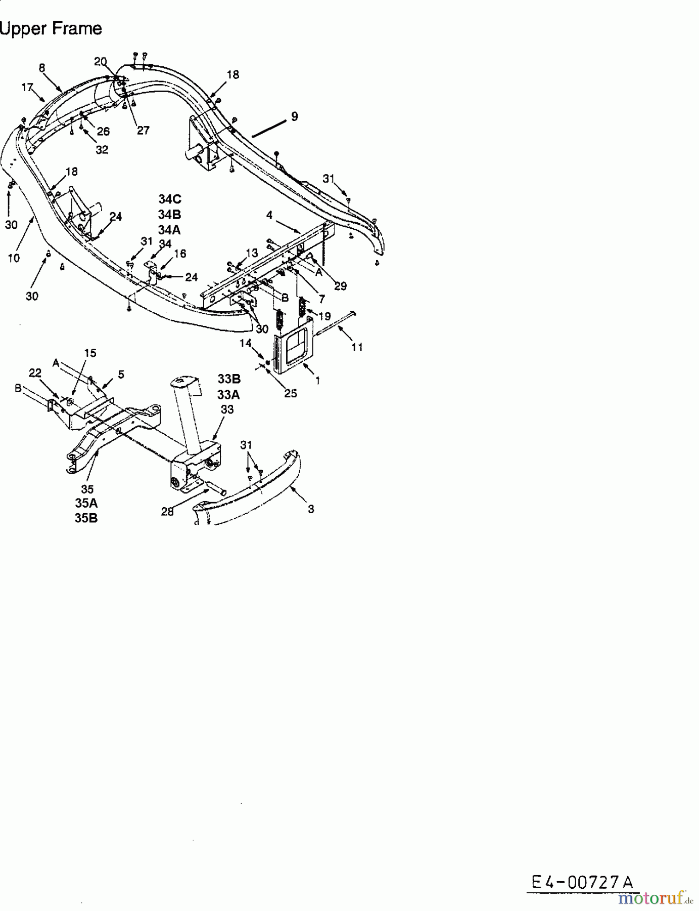  Lawnflite Rasentraktoren 503 13A-312-611  (2002) Rahmen