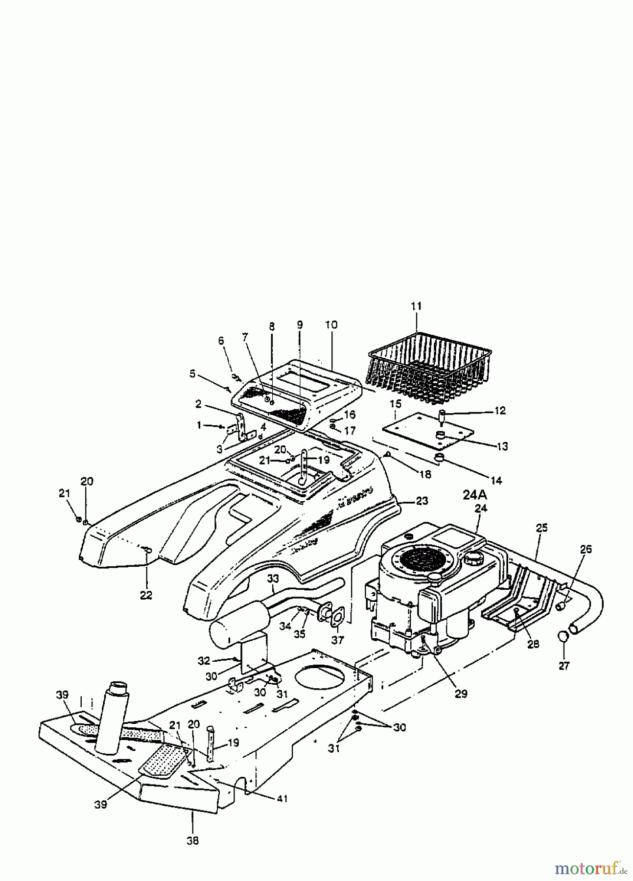  MTD Rasentraktoren F 125 13A-523-678  (2000) Rahmen, Stoßstange, Verkleidung