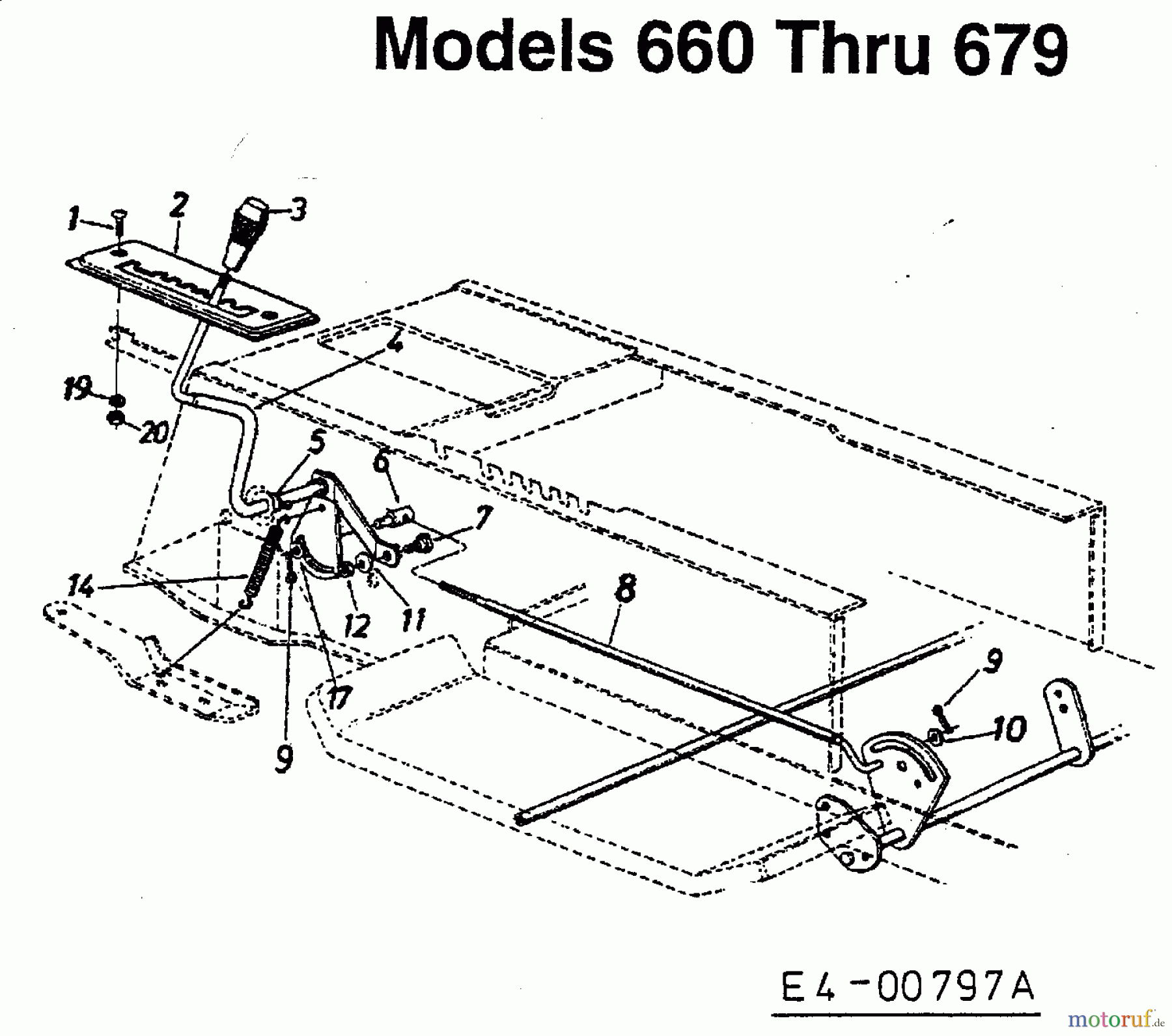  MTD ältere Modelle Rasentraktoren B 155 13AP678G678  (2001) Geschwindigkeitsregelung