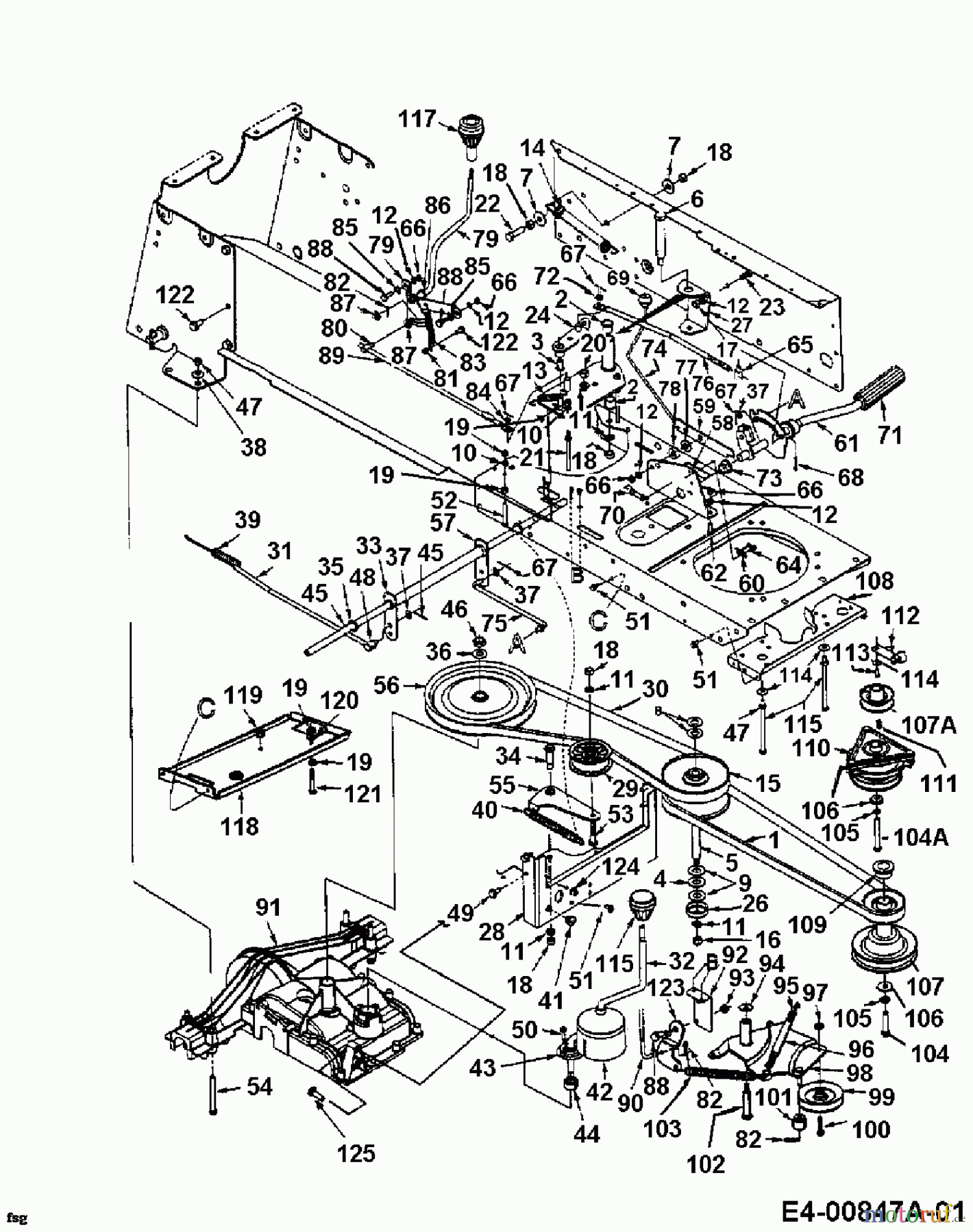  MTD Gartentraktoren G 200 14AI848H678  (2001) Elektromagnetkupplung, Fahrantrieb, Motorkeilriemenscheibe