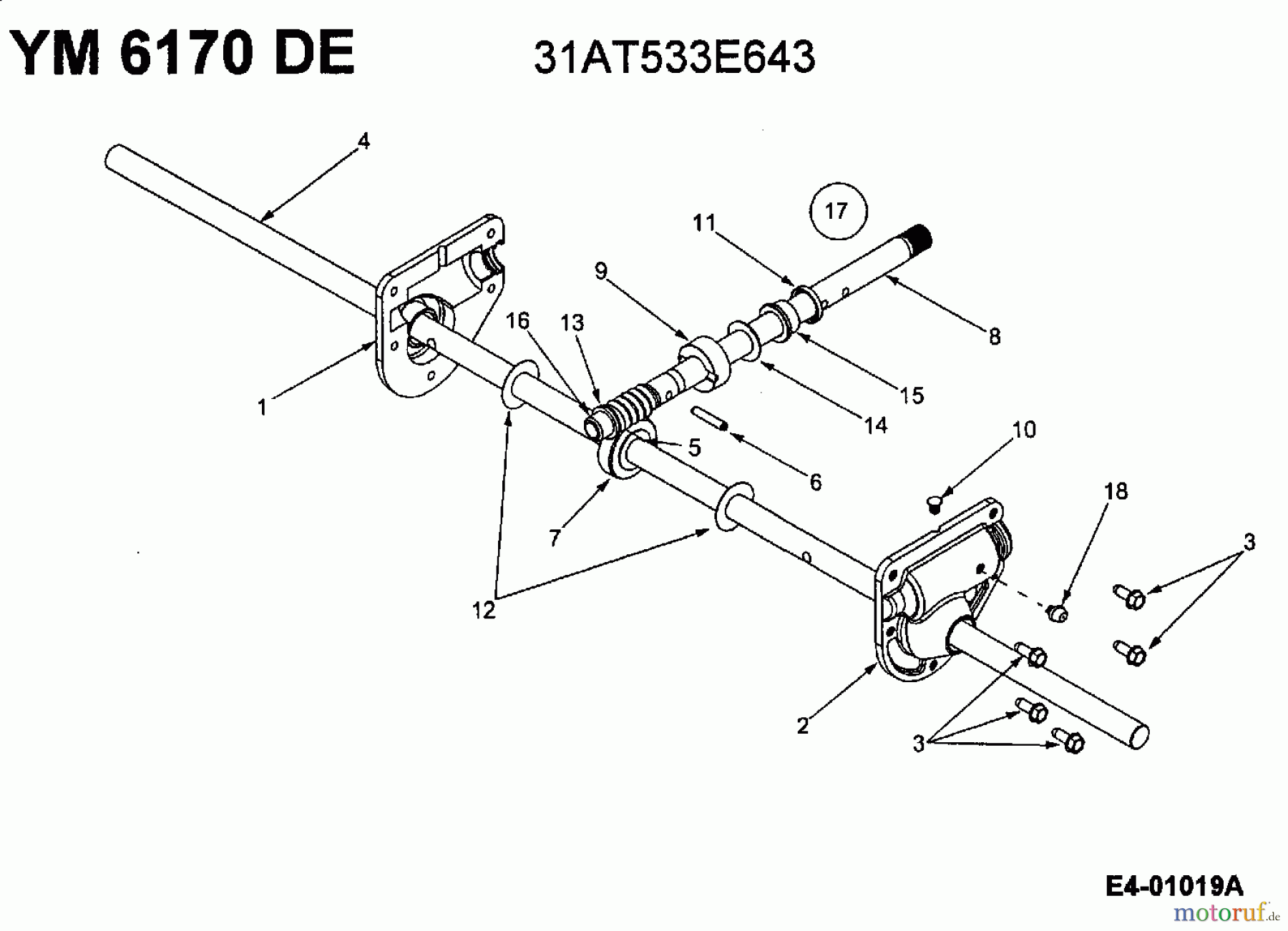  Yard-Man Schneefräsen E 533 E 31AE533E643  (2000) Schneckengetriebe