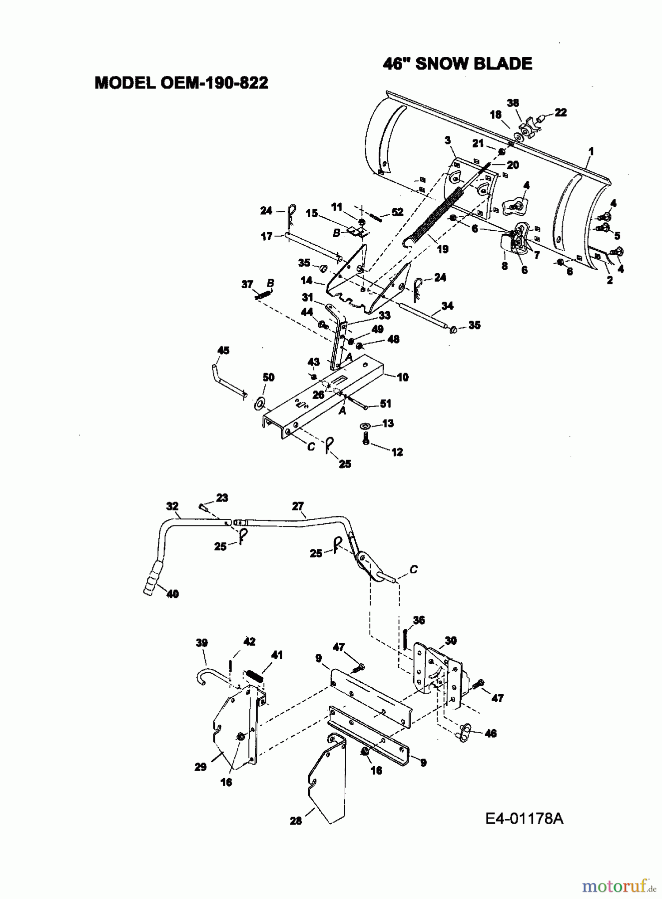  MTD Zubehör Zubehör Garten- und Rasentraktoren Räumschild für 450 Serie OEM-190-822  (2002) Grundgerät