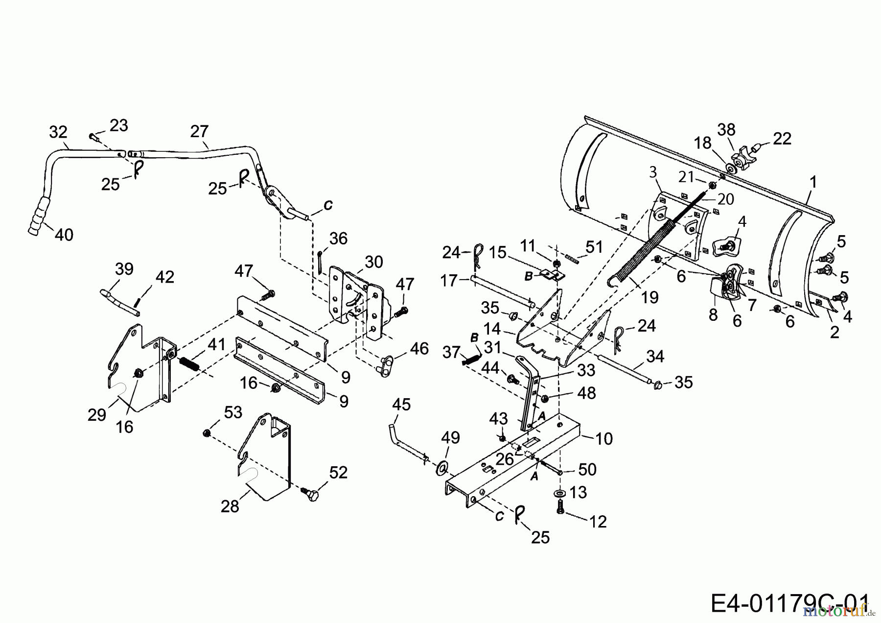 MTD Zubehör Zubehör Zero Turn Räumschild für All Rounder 1050 (46