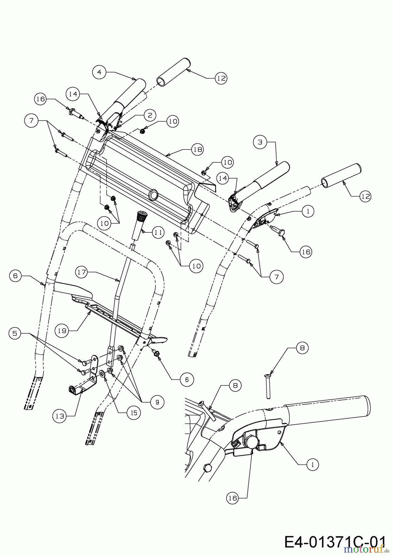  MTD Schneefräsen M 61 31A-62C2678  (2016) Armaturenbrett, Schalthebel