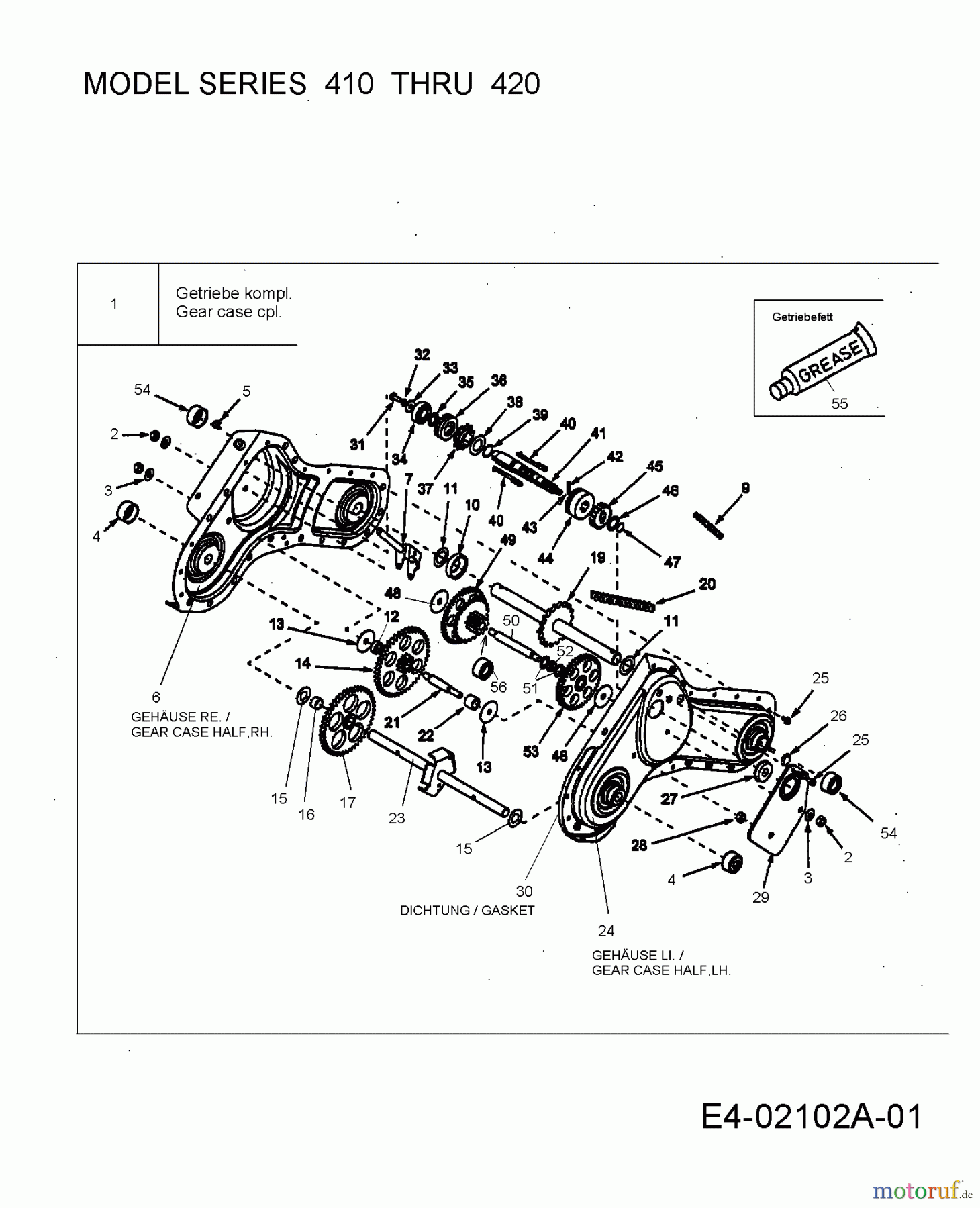  MTD Motorhacken T/410 21AA414A678  (2008) Getriebe