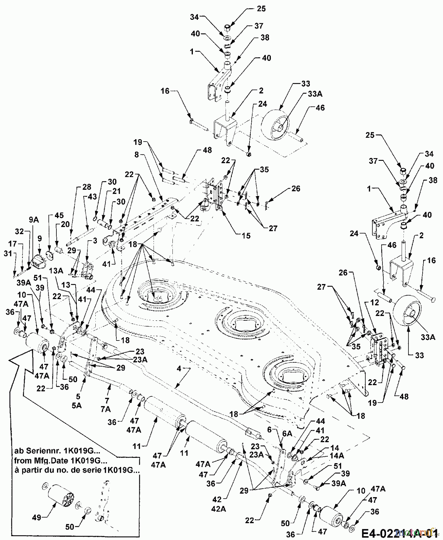  MTD Zubehör Zubehör Garten- und Rasentraktoren Mähwerke für 3000 SD Serie, Mähwerk 60