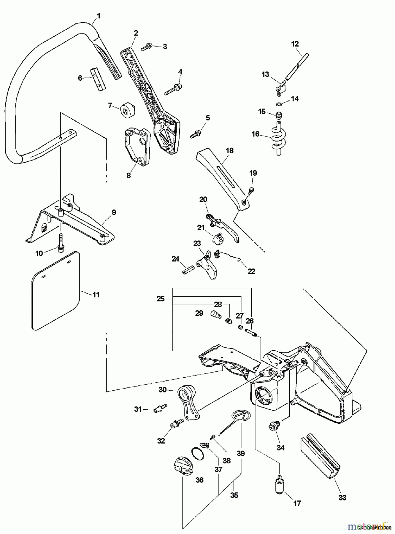 Echo Trennsägen CSG-670 - Echo Cut-Off Saw, S/N: 001001 - 999999 Handles, Fuel System