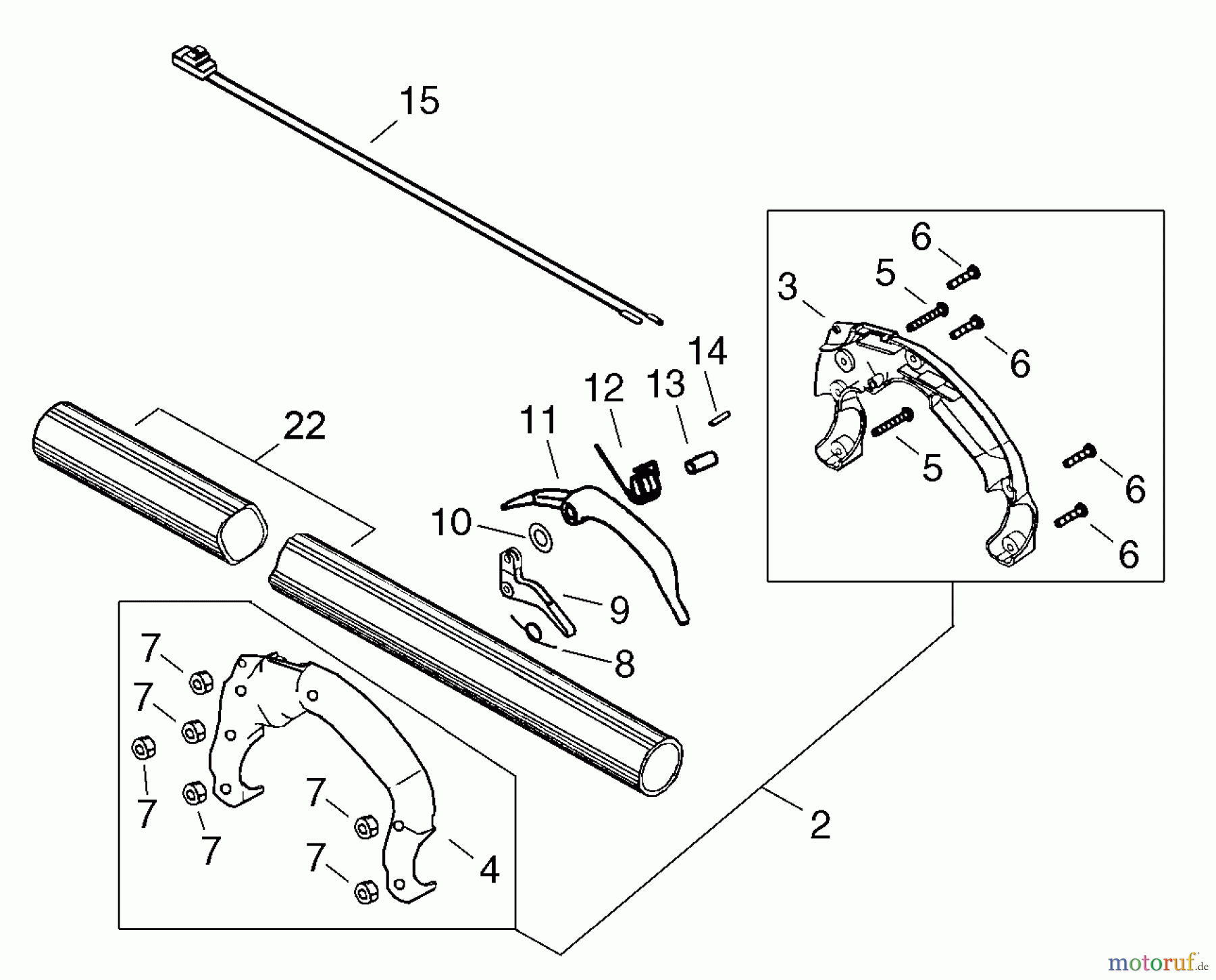 Echo Hochentaster PPT-2400 - Echo Pole Saw / Pruner (Type 1E), S/N: E14220001001 - E14220999999 Throttle Control , Handle