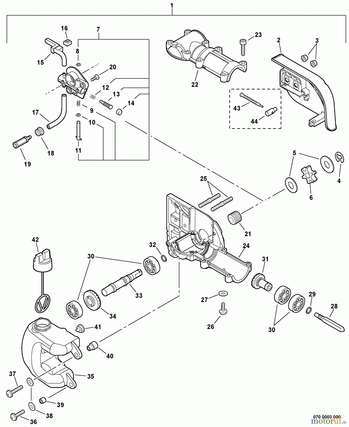  Echo Hochentaster PPT-260 - Echo Pole Saw / Pruner, S/N: E09113001001 - E09113999999 Gear Case, Auto-Oiler