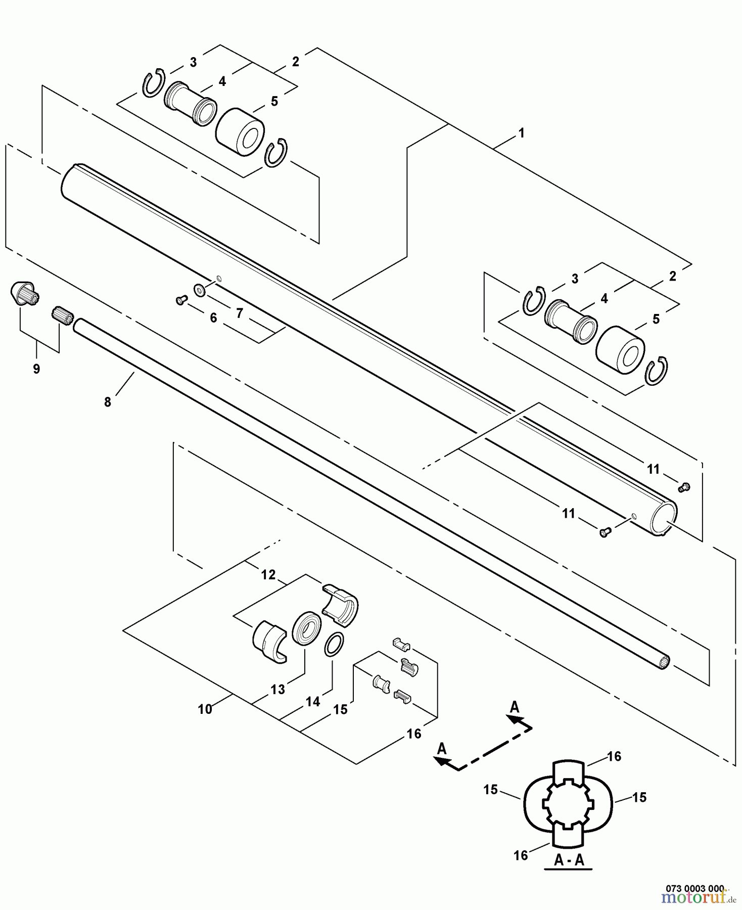  Echo Hochentaster PPT-260 - Echo Pole Saw / Pruner, S/N: E07911001001 - E07911999999 Main Pipe -- Upper